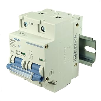 ASI NDB1-125C80-2, DIN Rail Mount High Current Circuit Breaker, 80 Amp, 2 Pole, 240Vac, 60 Vdc, C Trip Curve, UL 1077, 16 to 1/0 AWG