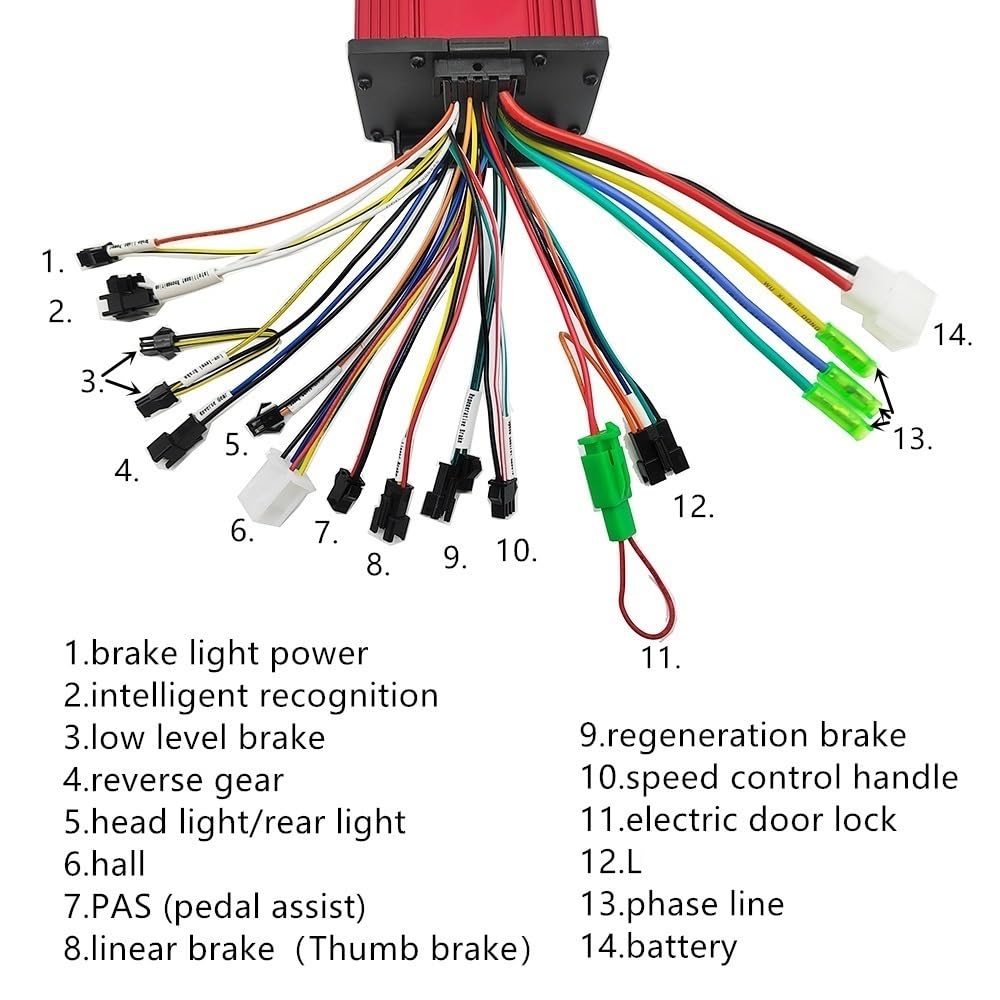 Centralina Monopattino Elettrico Display LCD Controller Brushless Dual-mode Intelligente 36V 48V 60V 800W 1000W 1500W 26A 30A 33A For Scooter Elettrico E-Bike