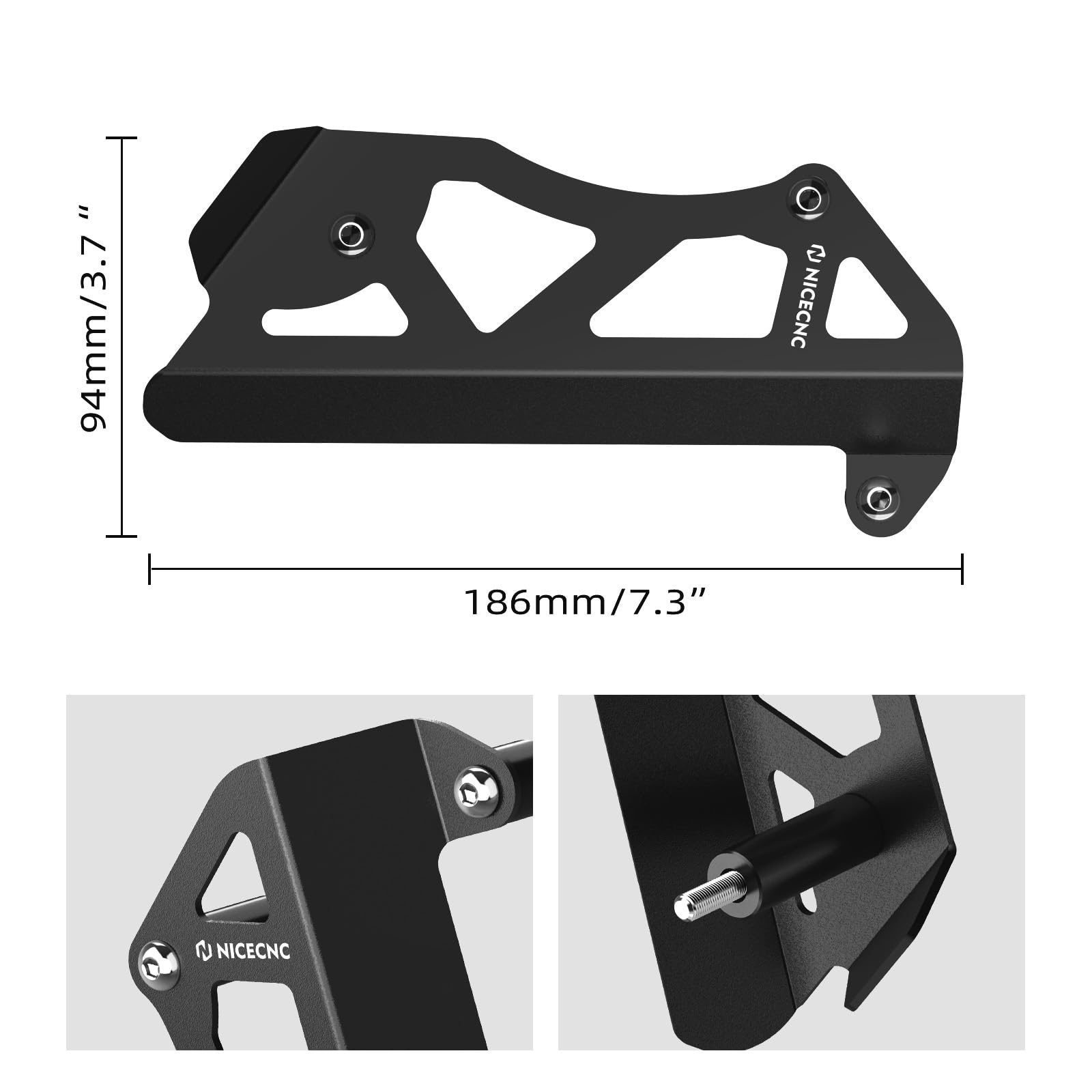NICECNC Copertura per leva del cambio moto CNC Compatible with Tenere 700 / XTZ 700 2019-2023, nero