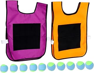 OFFIGAM Chaleco de Punto pegajoso pequeño Pelota Etiqueta Revuelto Juego de Chaleco pegajoso Suave Juegos de Tiro para Chalecos de Juego Dodgeball Color Aleatorio