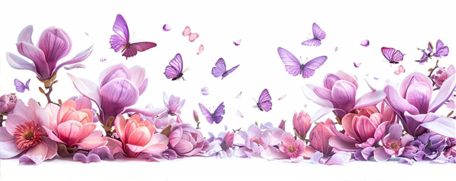 Schmetterling Diamond Painting Groß XXL 150x60cm, Basteln Erwachsene Diamond Painting Set, 5D DIY Magnolie Diamant Painting Bilder Erwachsene, Diamond Painting Set mit Zubehör für Wanddeko, Geschenke