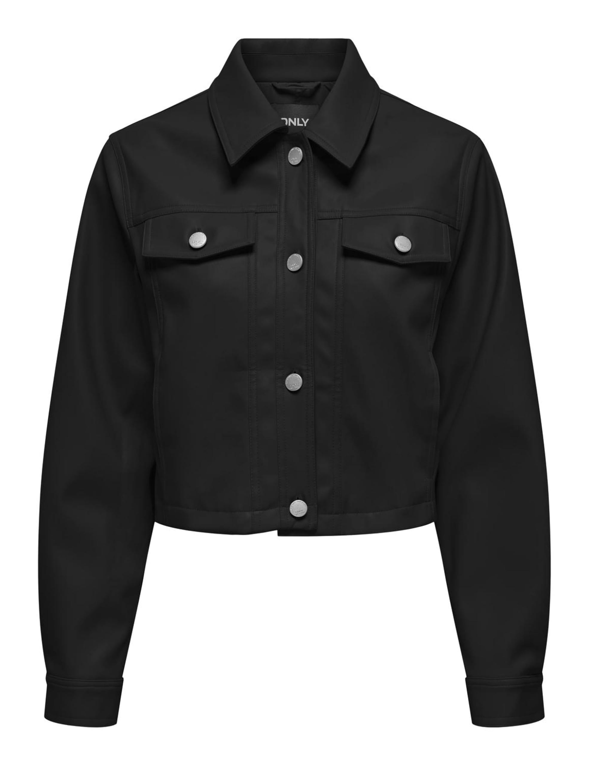 ONLY Damen ONLRIMA Faux Leather Jacket OTW Jacke, Black, M