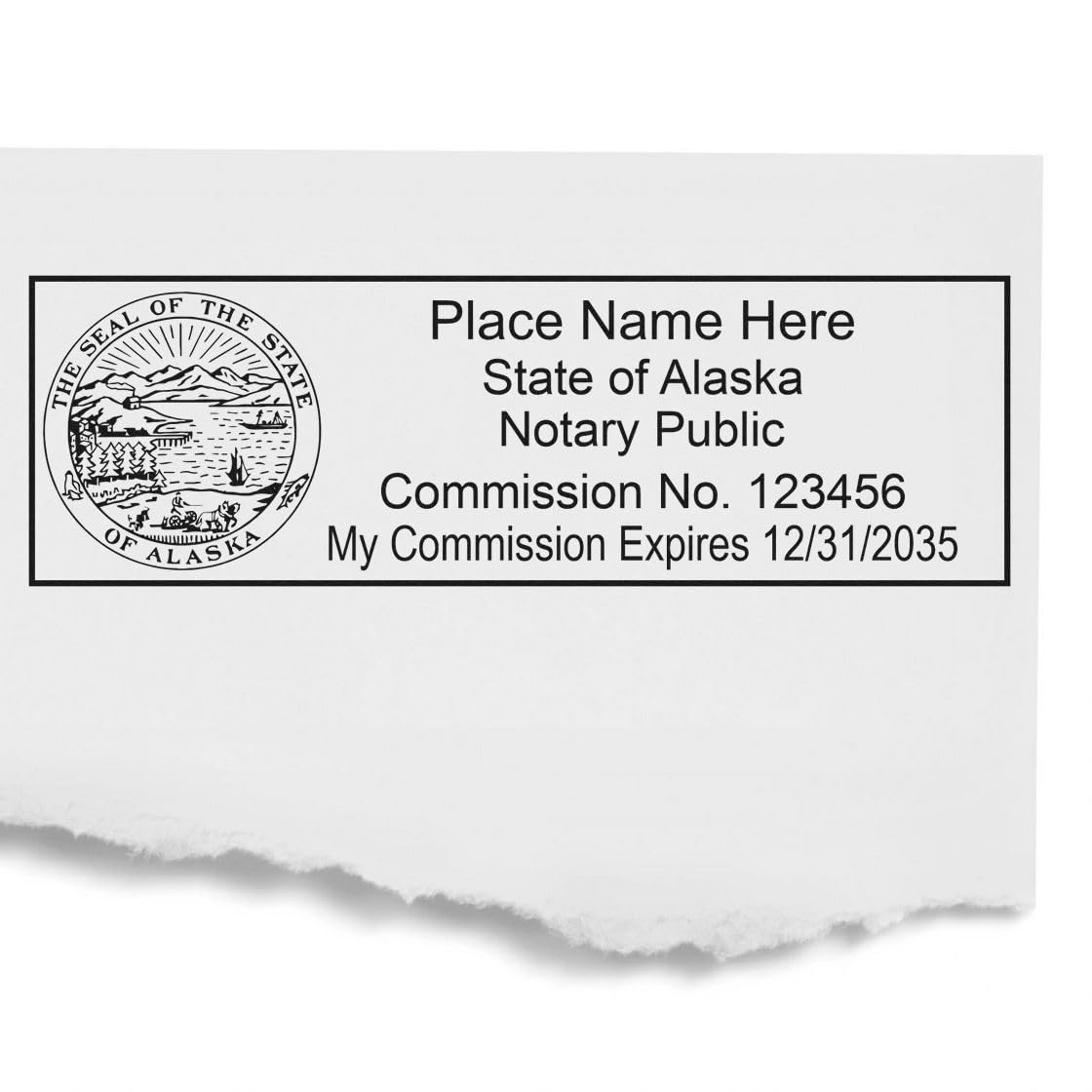 Alaska Notary Stamp - Premium Wood Handle AK Notary Public Stamp, 7/8 x 2-1/4, State Board Compliant, Ideal for Alaska Notary Professionals - and