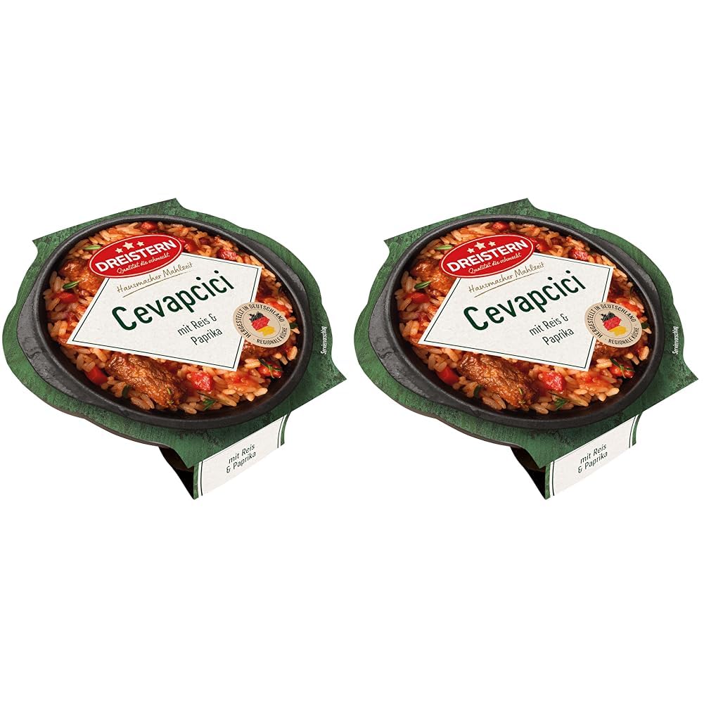 DREISTERN Cevapcici mit Reis und Paprika, 400 g (2er Pack)