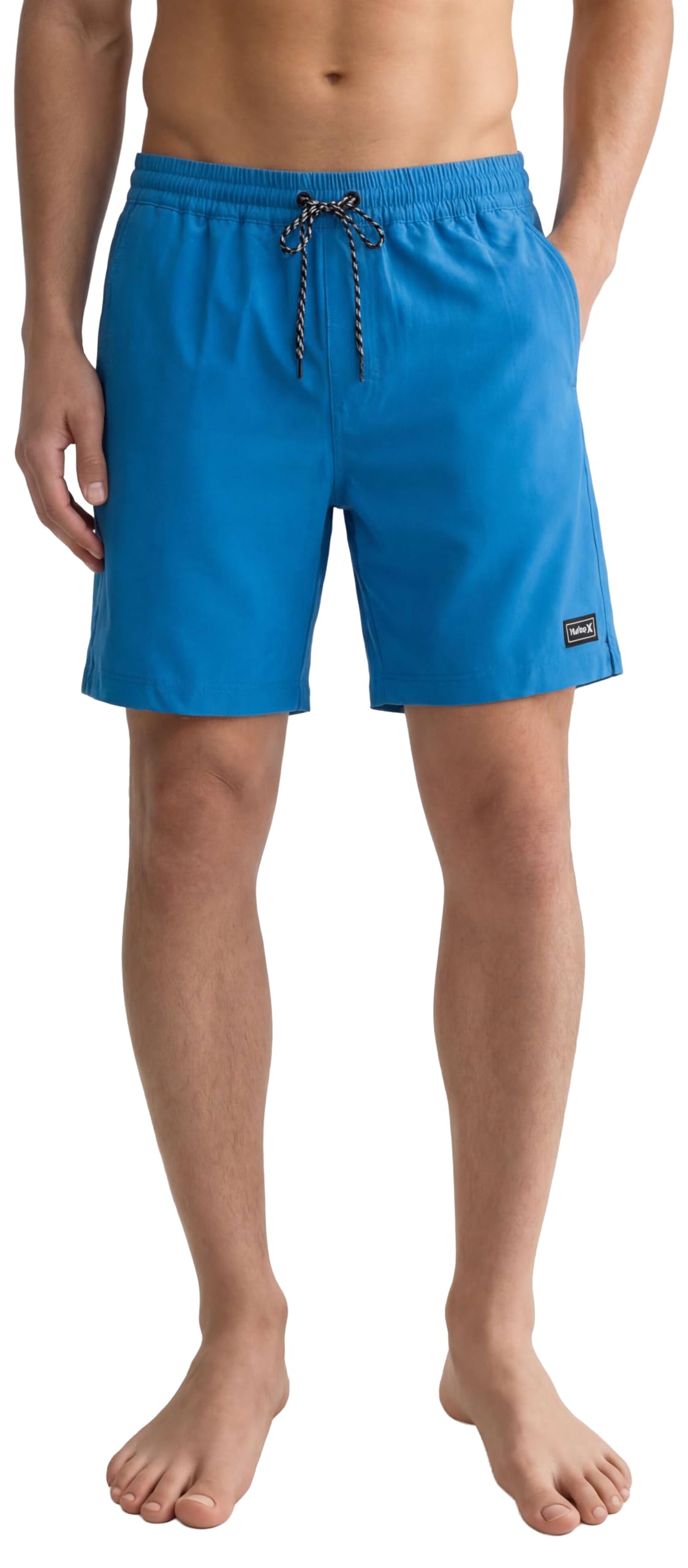 Hurley Men's Solid Volley Swim Shorts - Lightweight Quick‑Dry Board Shorts for Swimming & Beachwear
