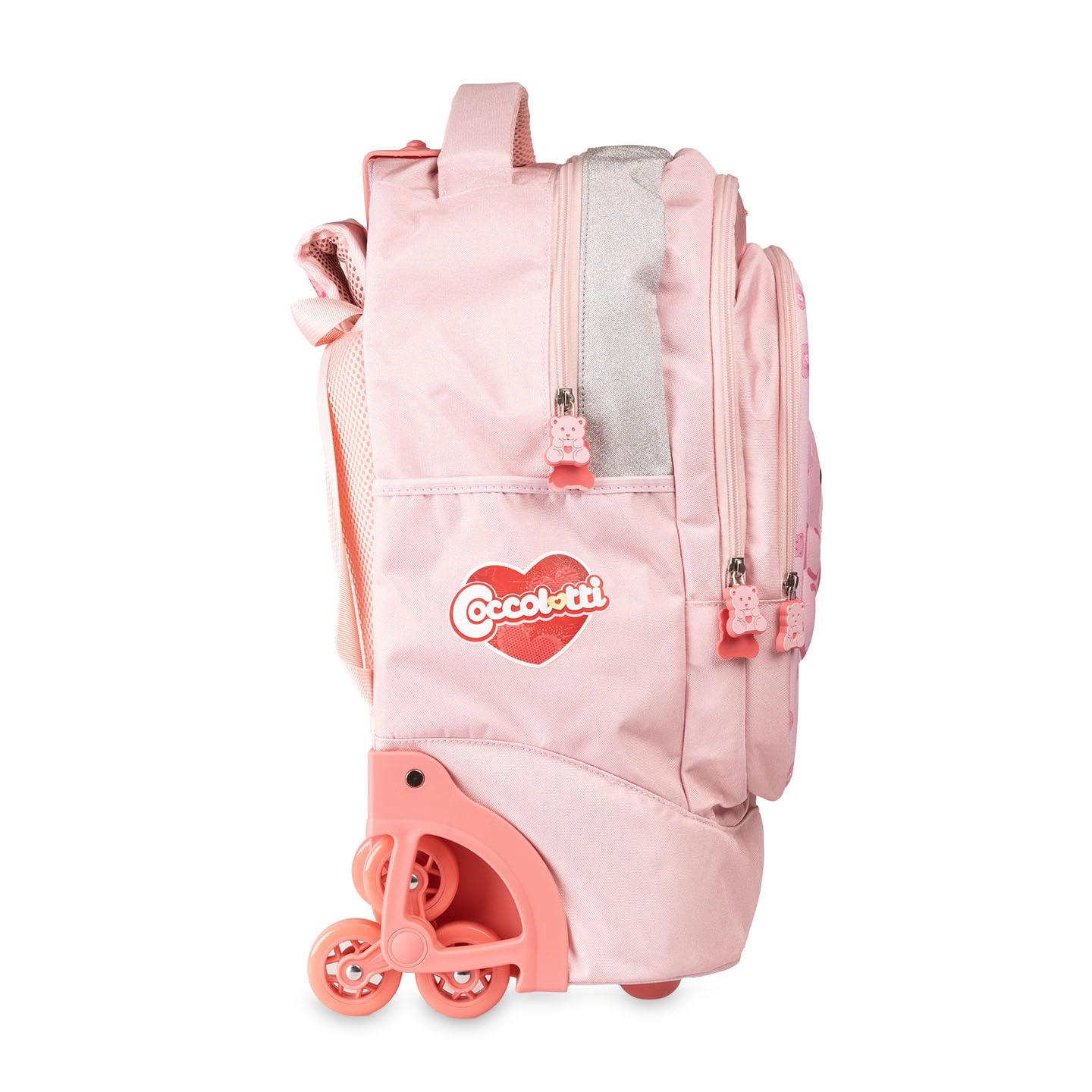 Colourbook Zaino Trolley Scuola Elementare Bambina Coccolotti Rosa 33 Litri Con Gadget Love Tell 3 Scomparti Schienale Ergonomico Ruote Silenziose Rinforzato