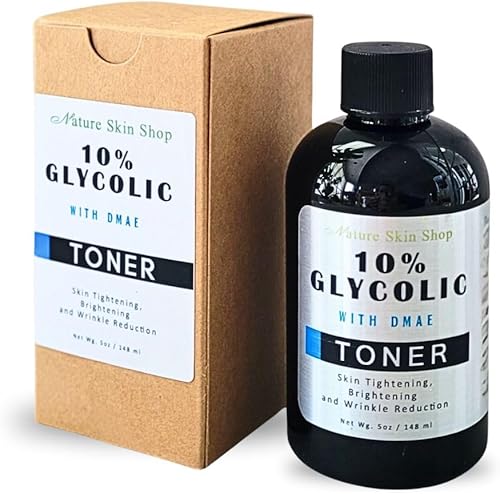10% de ácido glicólico y tóner DMAE - Tensor de la piel y reducción de arrugas