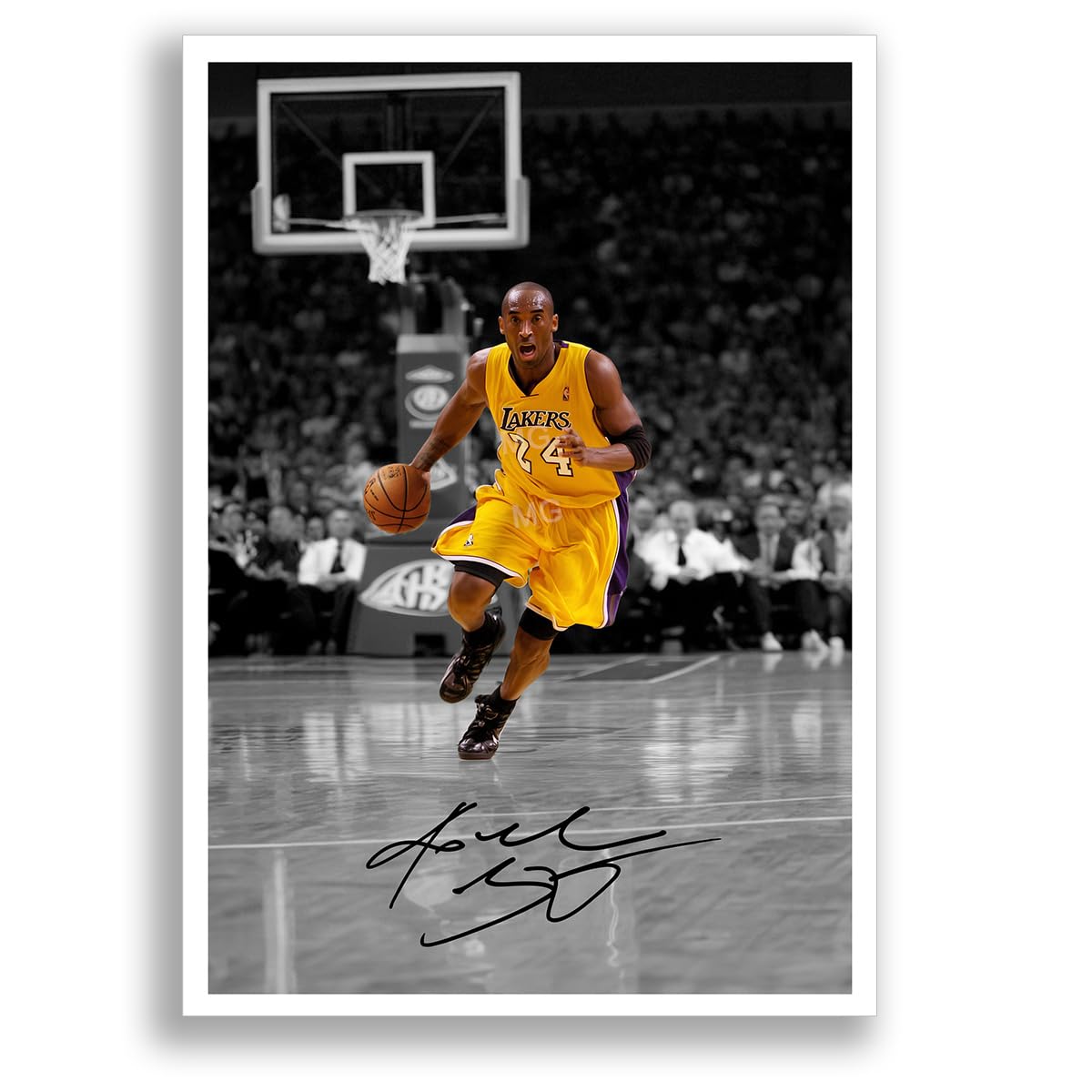 Mounted Gifts Trading Kobe Bryant LA Los Angeles Lakers Signed A4 Poster Photo Print Framed Autograph Gift Basketball NBA Legend (A4 Poster Only)