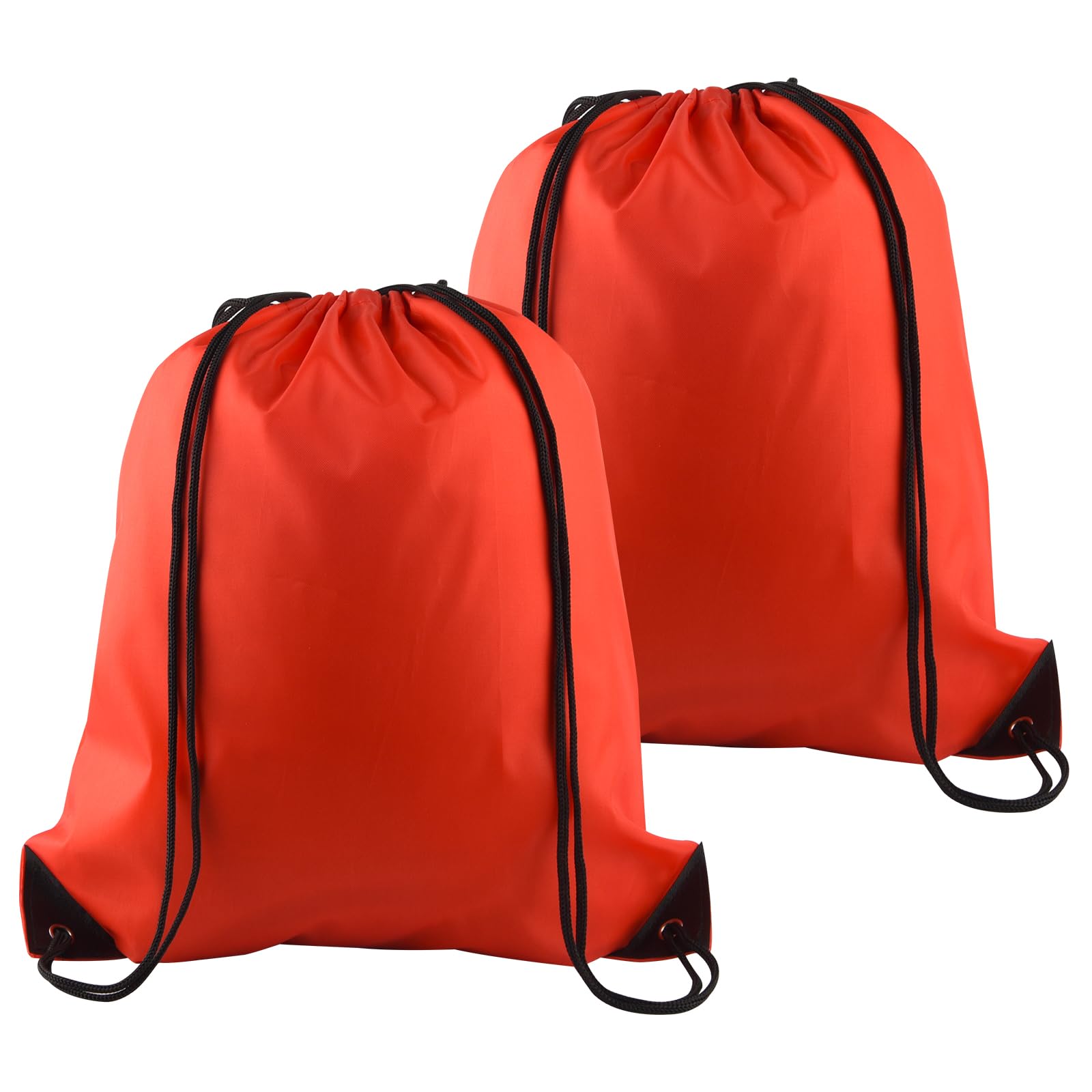 PLULON 2Pcs Drawstring Bags Bulk Red Drawstring Backpack String Backpack Cinch Sack Sport Gym Backpack Bags for Yoga Traveling Outdoor Sports