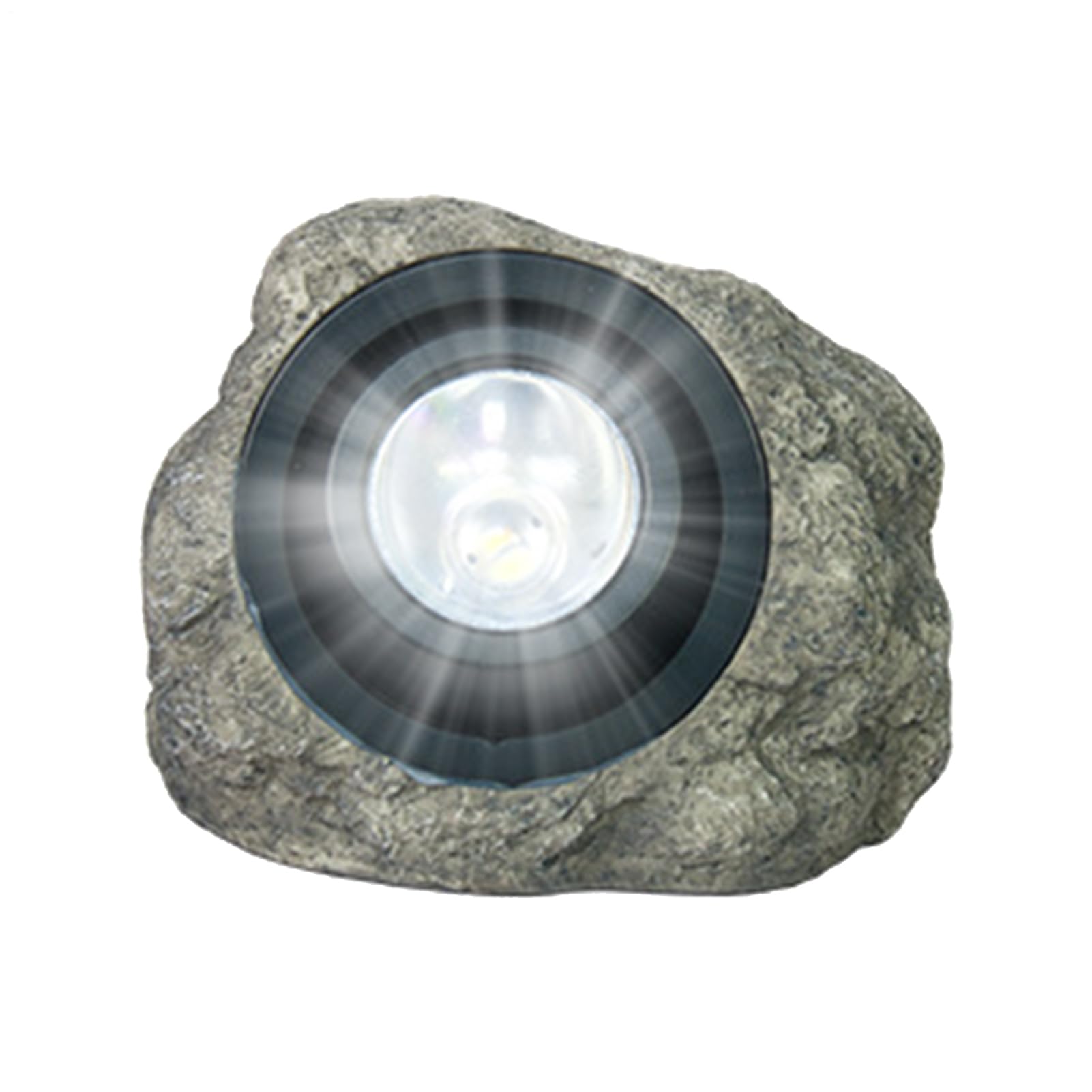 Spot solaire – Lampe solaire décorative de jardin | Spot lumineux | Spot en imitation pierre | Lampe en pierre synthétique adaptée pour l'extérieur éclairage de cour, terrasse, éclairage