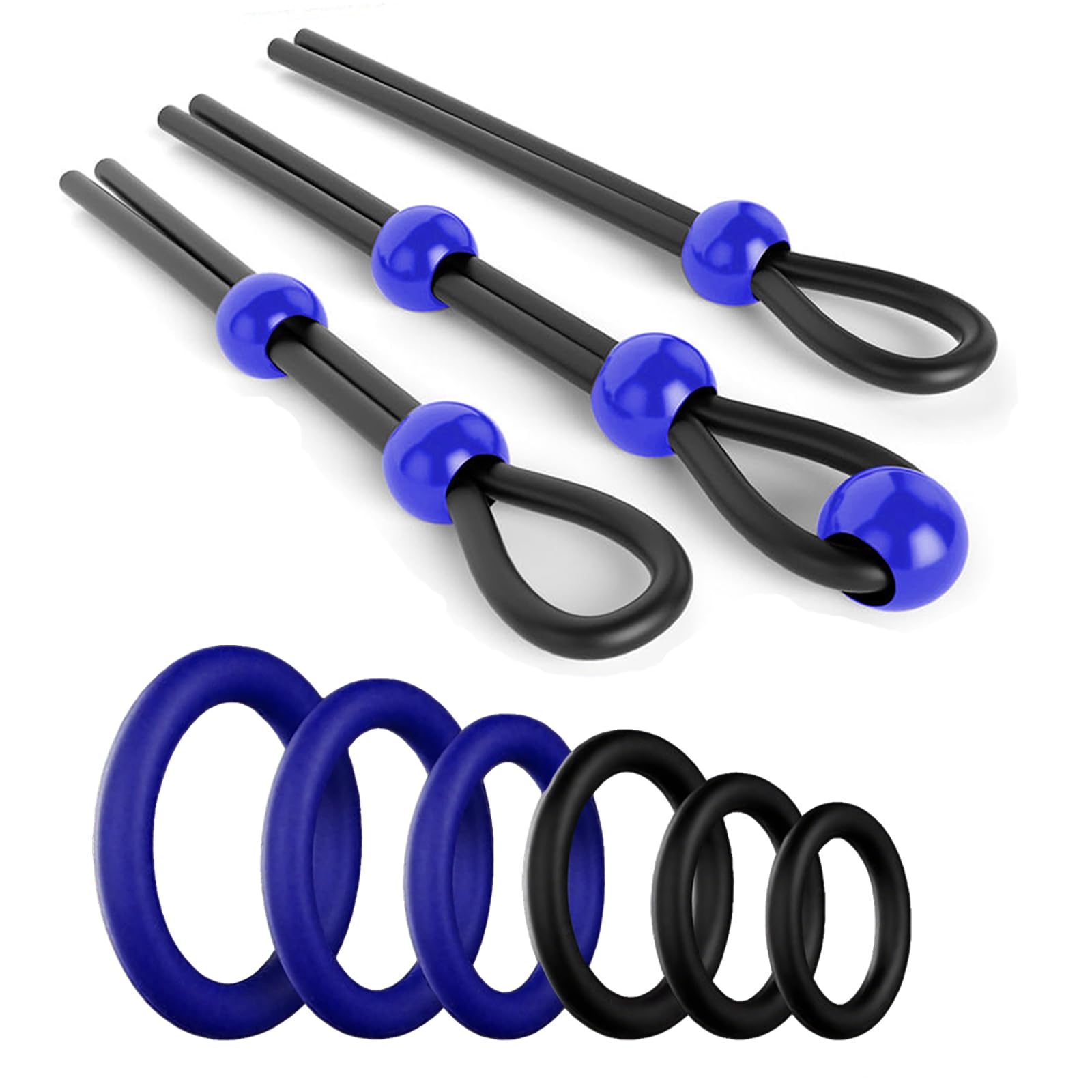 9 PCS Cock Rings Adjustable Penis Ring Set Silicone Sex Toys for Men Erection Sex Adult Toys Cockring
