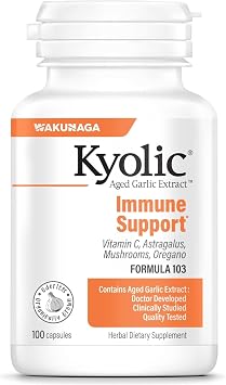Kyolic Aged Garlic Extract Immune Support* Formula 103, 100 Capsules