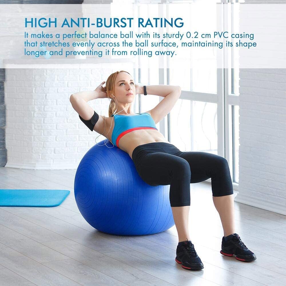 Bolas de Yoga Deportivas, Gimnasio fitball, Ejercicio Entrenamiento de Pilates, Balance de Equilibrio Fitness para el Culturismo (Color : Purple 95cm)