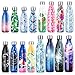 Fancytimes Doppia Parete in Acciaio Inox coibentato Bottiglia di Acqua - 350ml & 500ml & 750ml - Isolante della Borraccia - Privo di BPA, BPS - Scuola, Sport, All'aperto