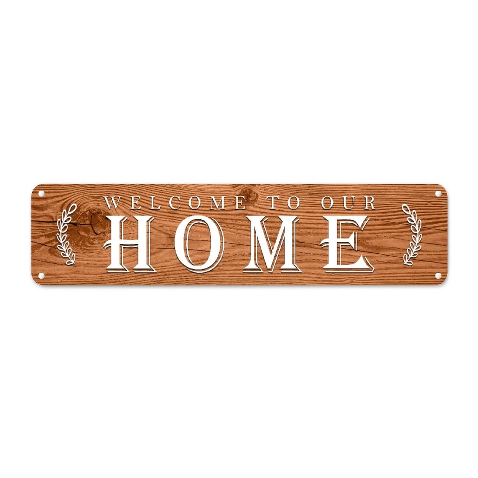 Plaque en métal Welcome décoration murale chic et durable 61 cm