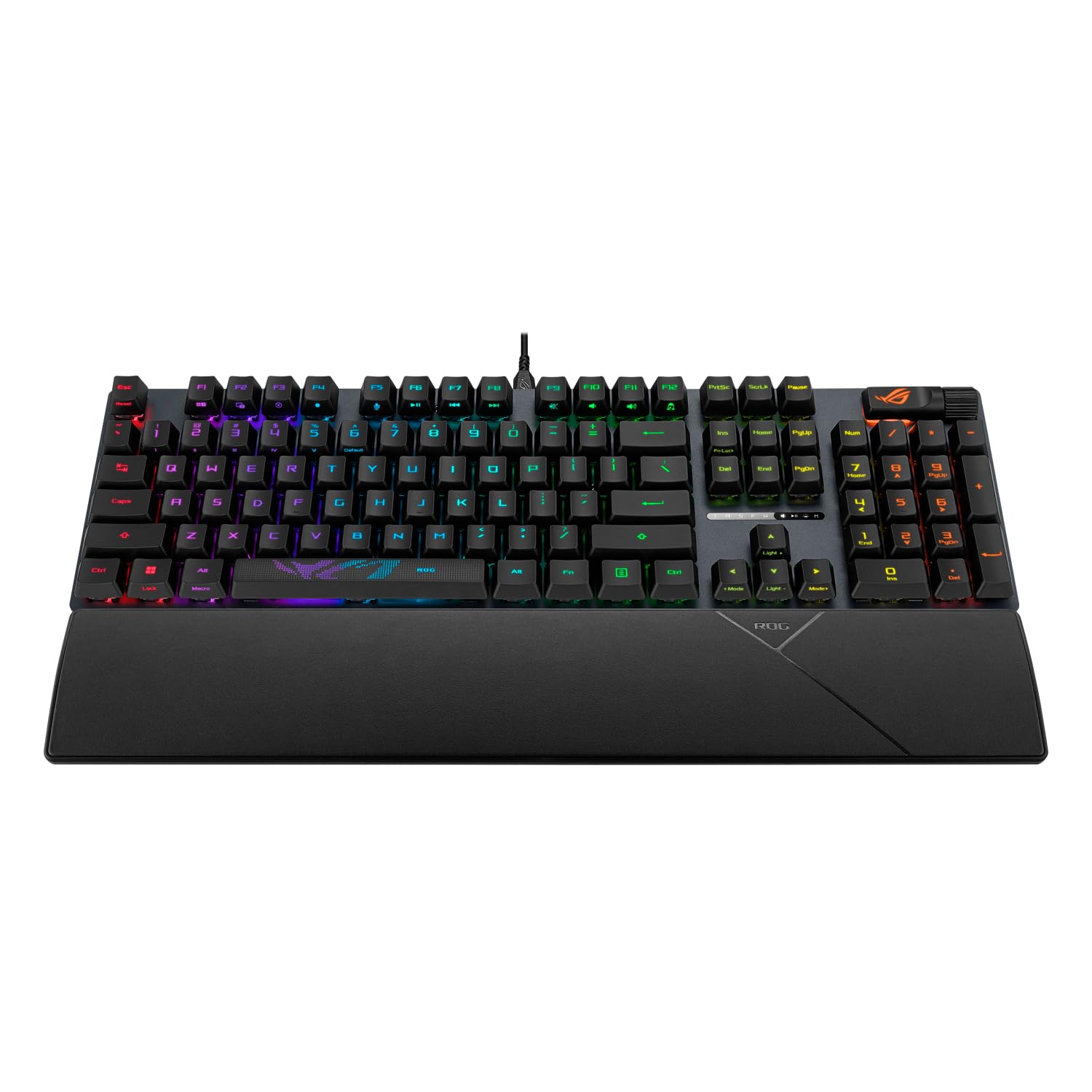 ASUS ROG Strix Scope II pełnowymiarowa klawiatura do gier, amortyzująca pianka, wstępnie nasmarowane przełączniki ROG NX Snow, klawisze ABS z powłoką UV, wielofunkcyjne sterowanie, szybki dostęp, RGB
