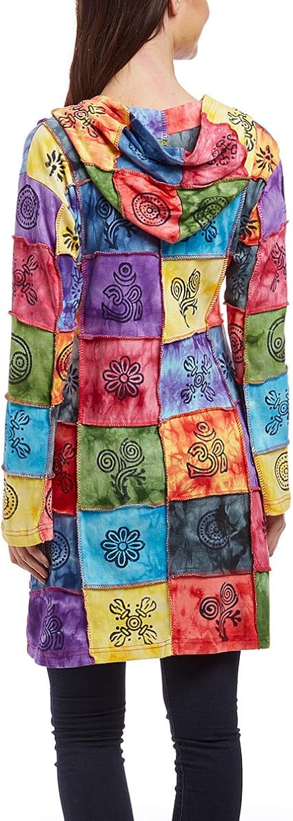 Amazon.com: THE COLLECTION ROYAL Cotton Patch Hoodie Boho