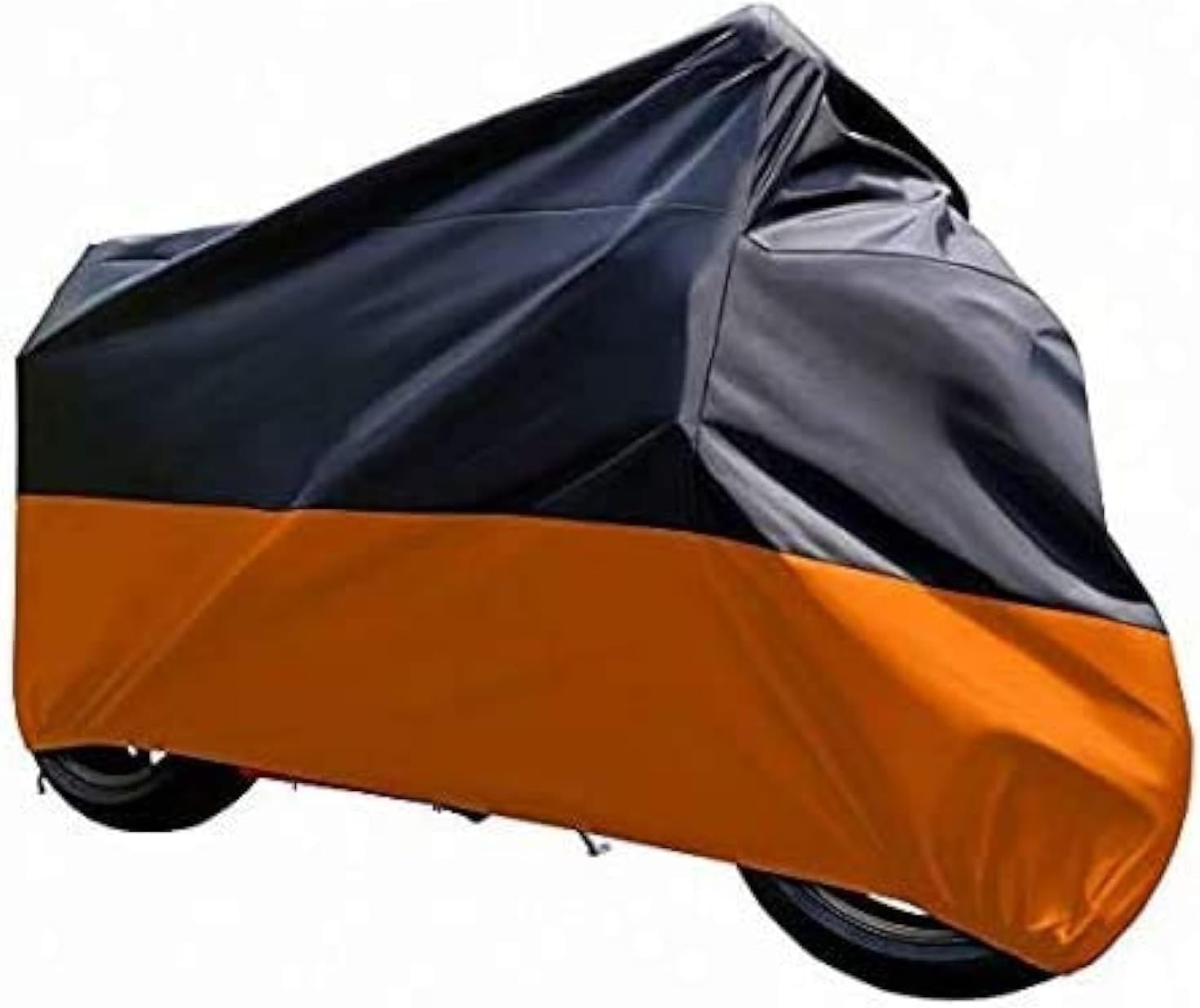 Rag & Sak Waterproof UV Dust Protection Motorcycle Cover (Black/Orange, Fits Up to 2.3M)