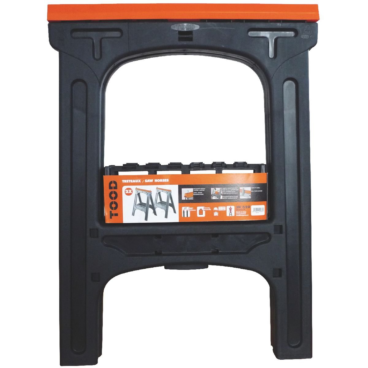 TOOD Treteaux Pliants Lot de 2 60x10x80 cm Charge Maximale 200 kg