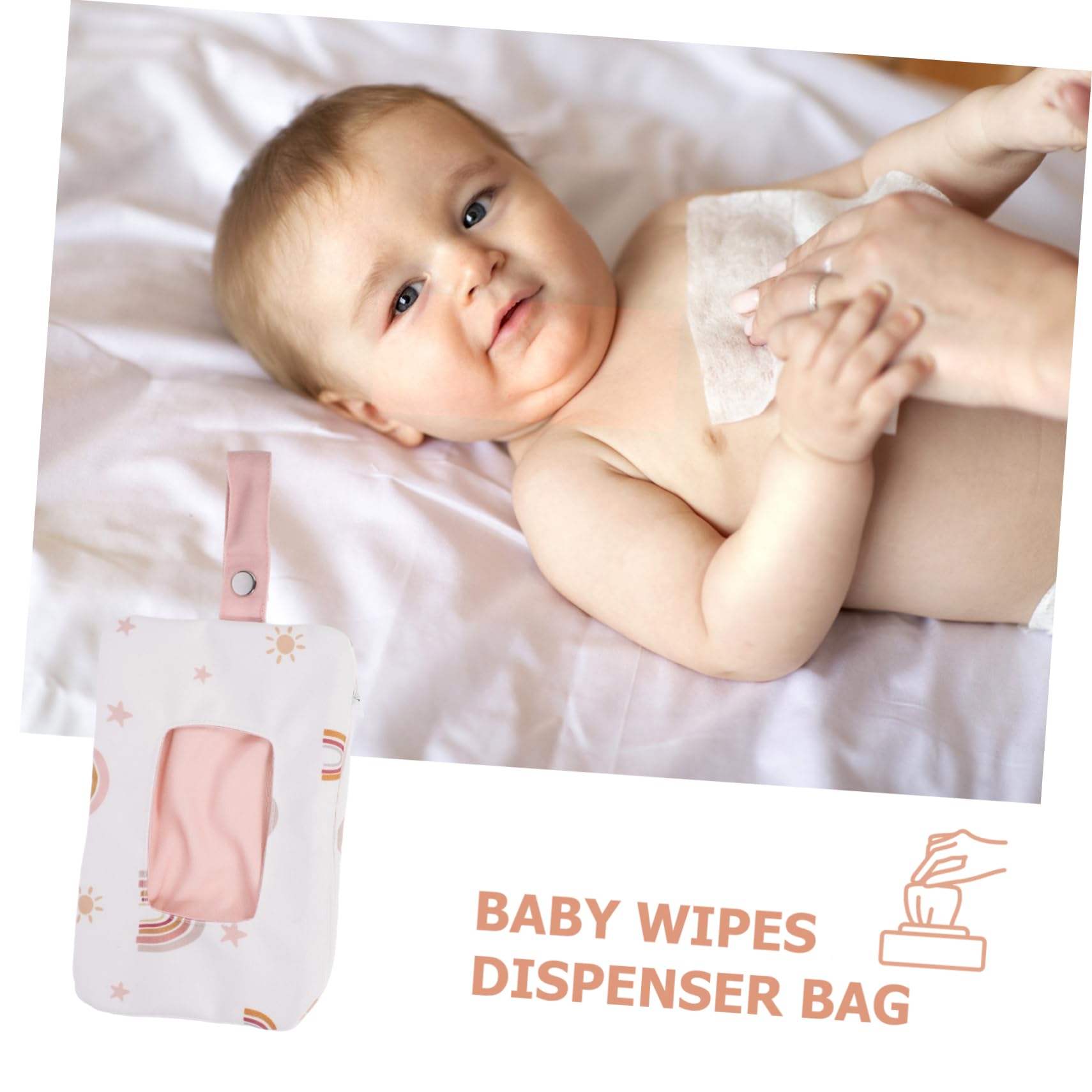 Alipis 3stücke Portable Wipes Container Bag Wiederverwendbare Wickeltuch-dispenser-tasche Praktisches Design Mit Aufhängeschlaufe Für Reisen Für Unterwegs Babyausstattung