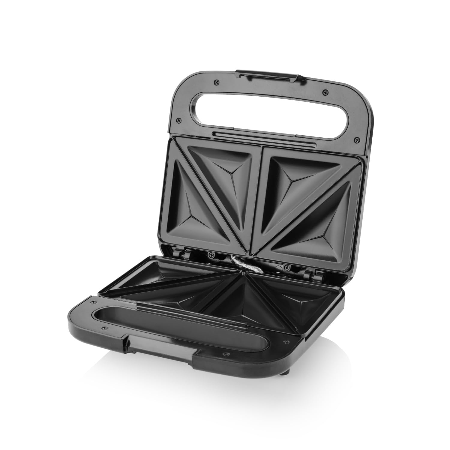 ETA Sandwichmaker Crux, placas triangulares, revestimiento antiadherente para una fácil limpieza sin quemar, 750 vatios, protección térmica