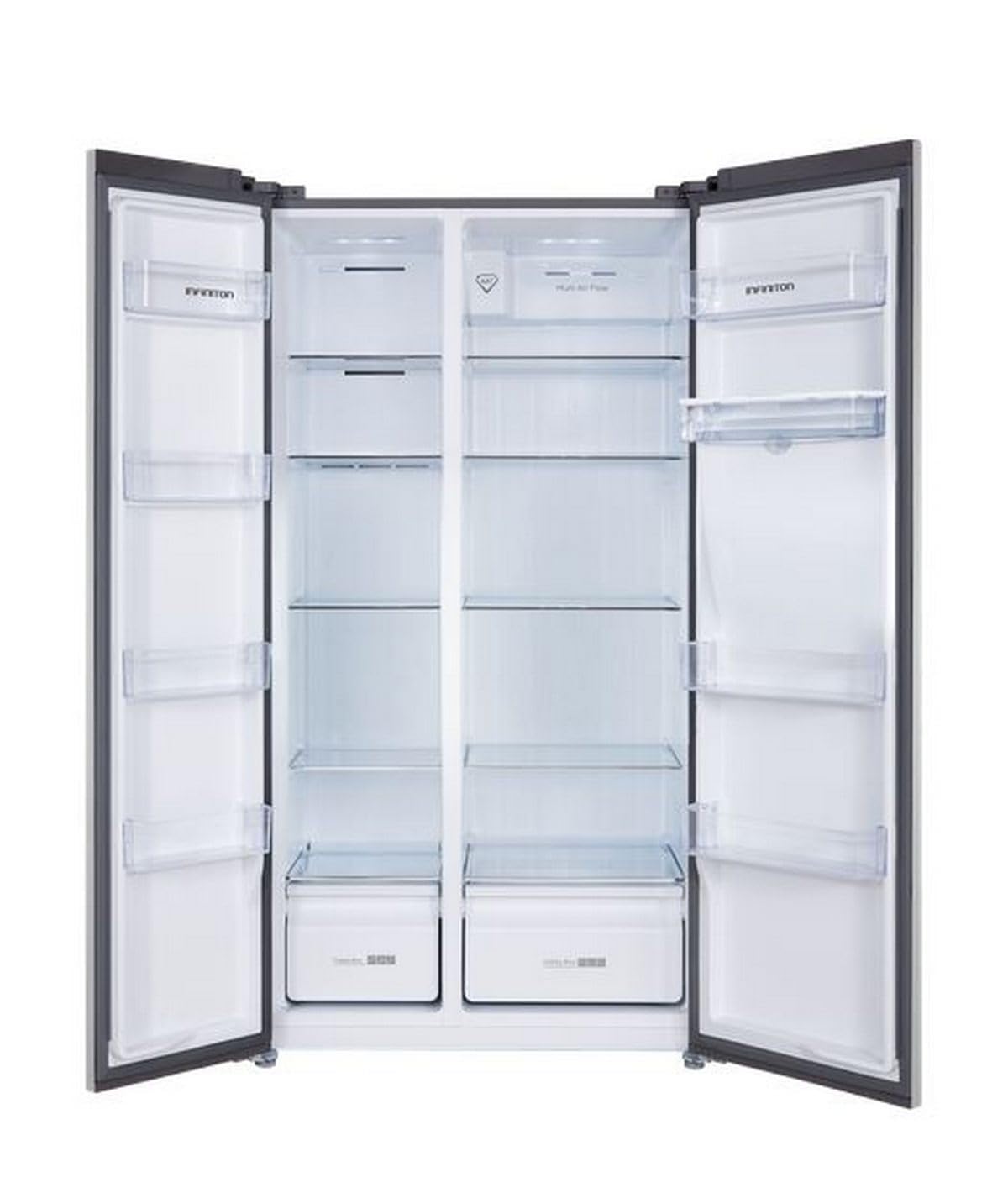 INFINITON | Frigorífico SBS-503A77XED | Capacidad 503 L | Con dispensador de agua | No frost | Altura 176,8cm | Clase E