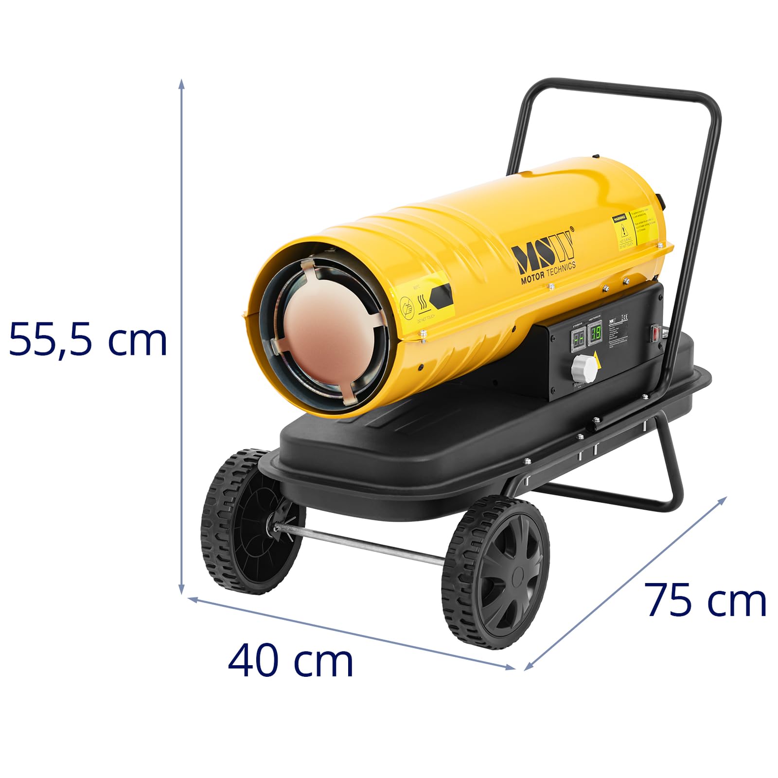 MSW Generatore di aria calda a gasolio con ruote 20 kW 18 l ECO series cannone aria calda generatore aria calda cannoni riscaldatori