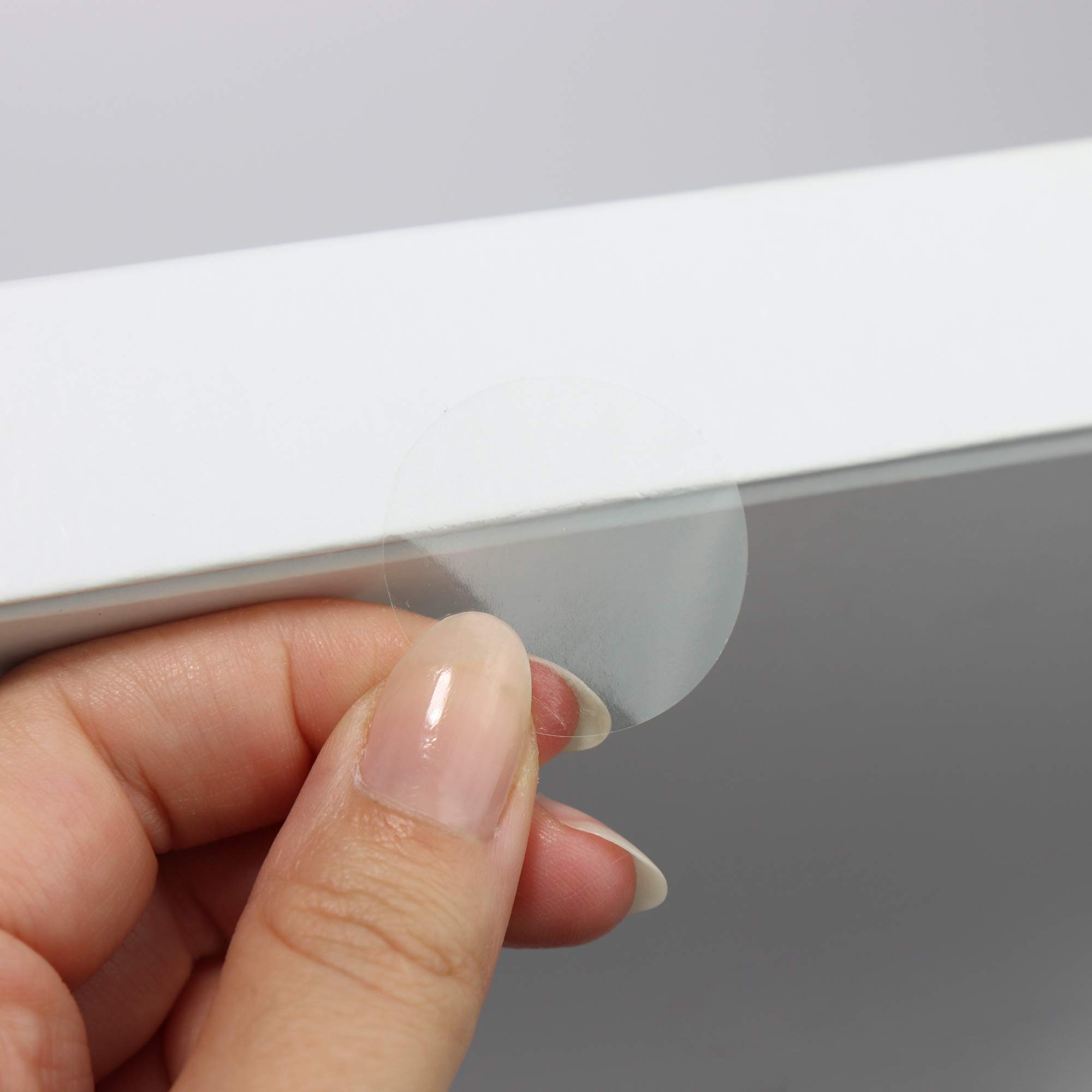 Labelident Verschlussetiketten transparent - Ø 50 mm - 1.250 runde Klebepunkte auf 1 Rolle/n, 40 mm Kern, PE-Folie (Polyethylen) selbstklebend