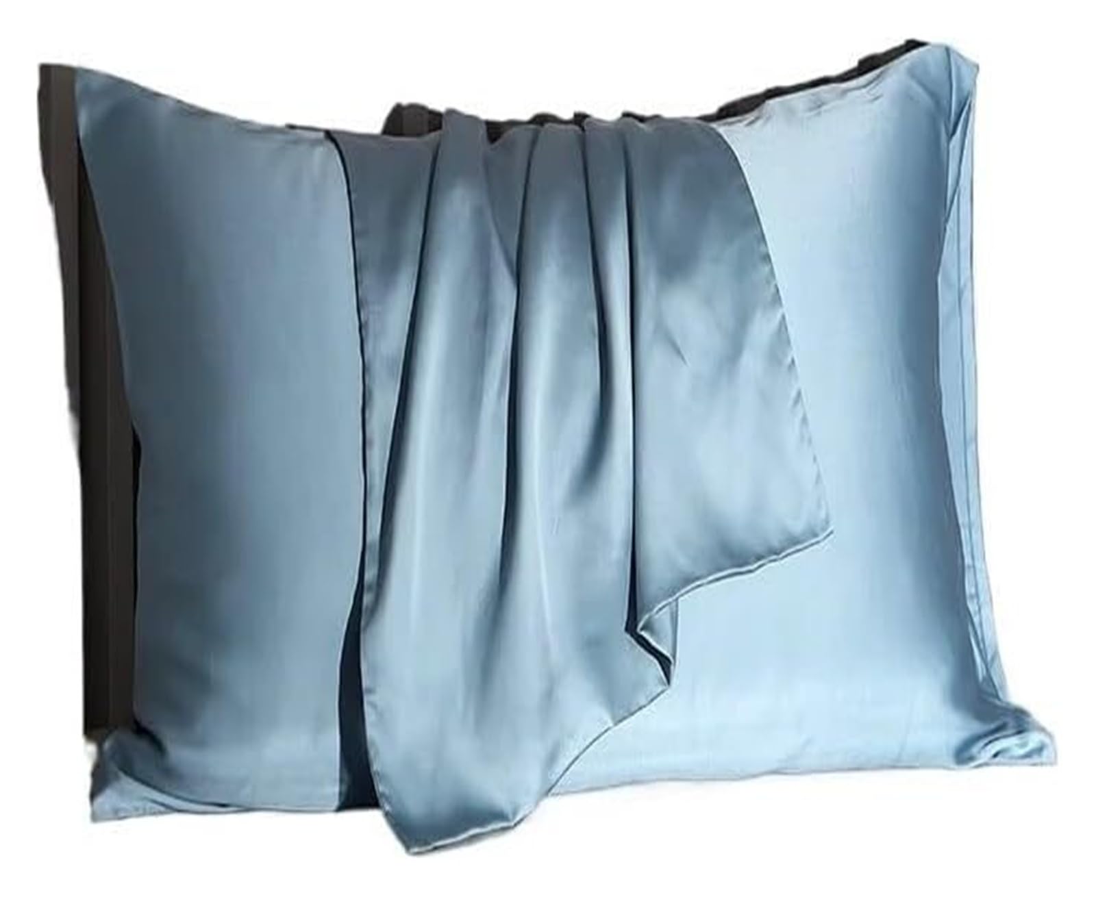 Funda de Almohada de Seda Morera Multicolor Varios tamaños(Grey,65x65cm 1pc)