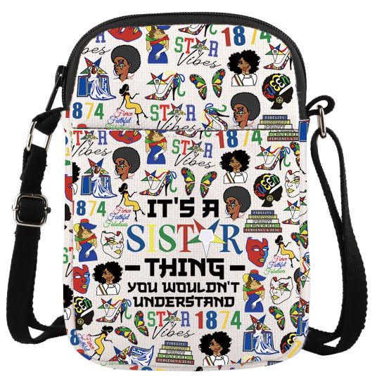 Greek Order of The Eastern Star Crossbody Bag Sorority Paraphernalia Gift Sisterhood Gift for Soror Sister