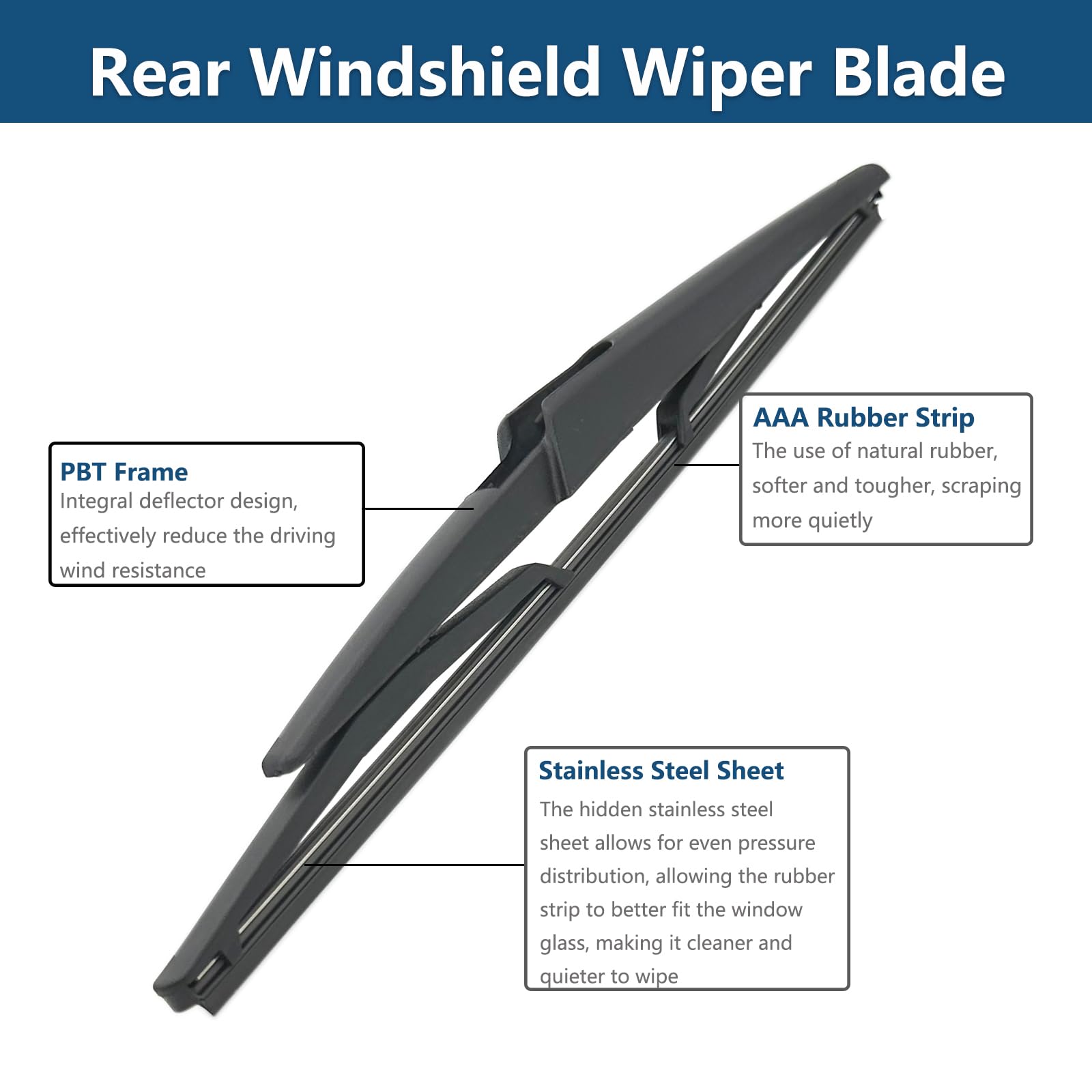 Rear Wiper Arm & Blade Set For 2003-2007 Volvo XC70 Estate | 15 Inch (37 Cm) Replacement