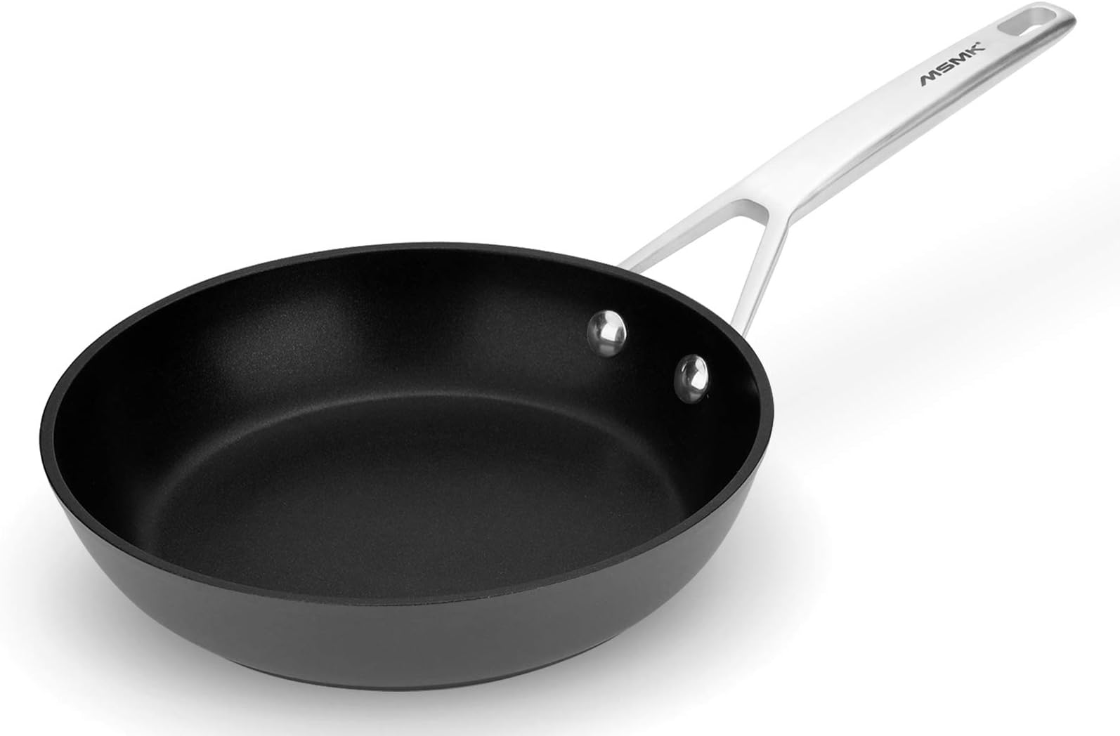 Small Frying pan, 8-inch Nonstick Durable Egg Omelet Skillet with Stay-Cool Handle, Limestone Non Stick Coating From GRE, 4mm Stainless Steel Base Induction, Oven Safe, Dishwasher Safe