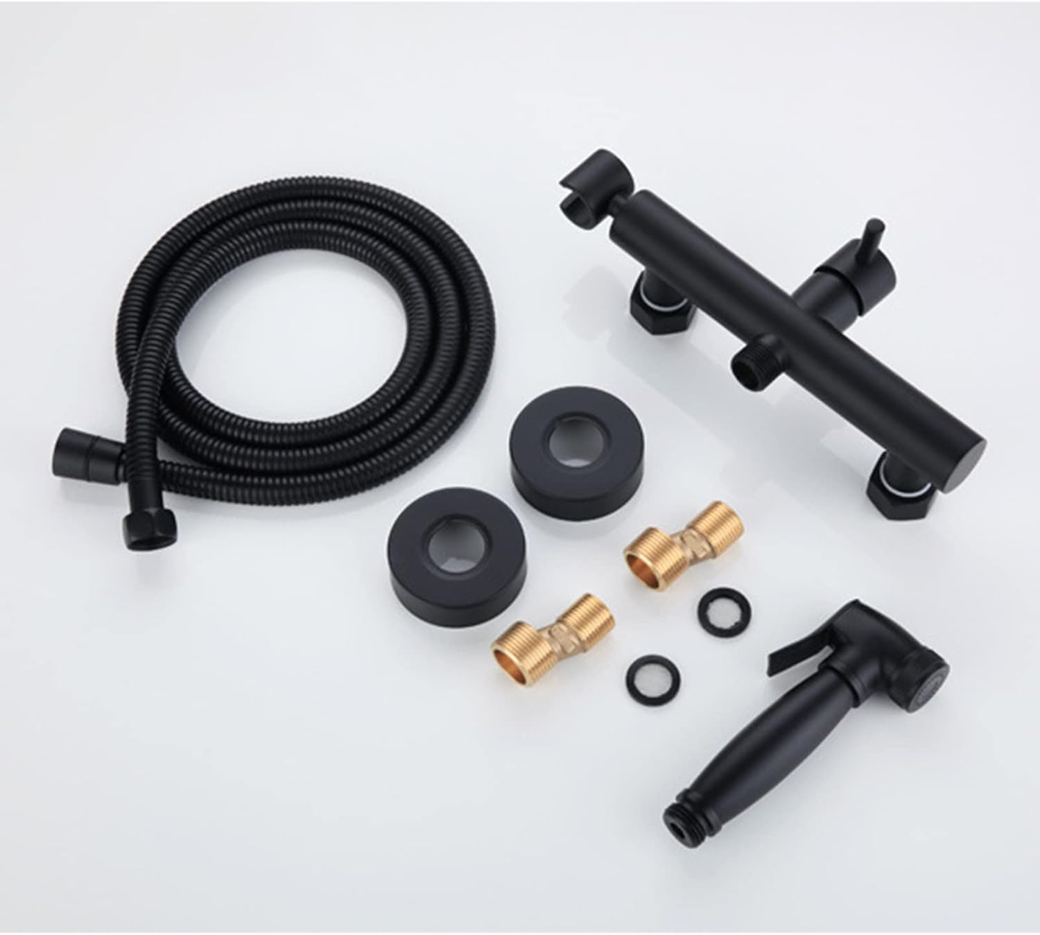 Sprayer Black Portable HandheldSprayer for Toilet Brass Baby Cloth Diaper Sprayer for Hot and Cold Water Portable Spray Attachment withHose for Feminine Wash,B(B)