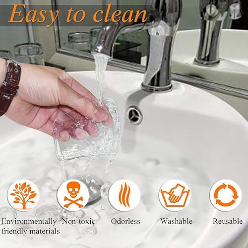 Miniatura 3 de Almohadillas de gel adhesivas (paquete de 10), como se ve en la televisión, almohadilla de agarre extraíble sin rastro, lavable, reutilizable,