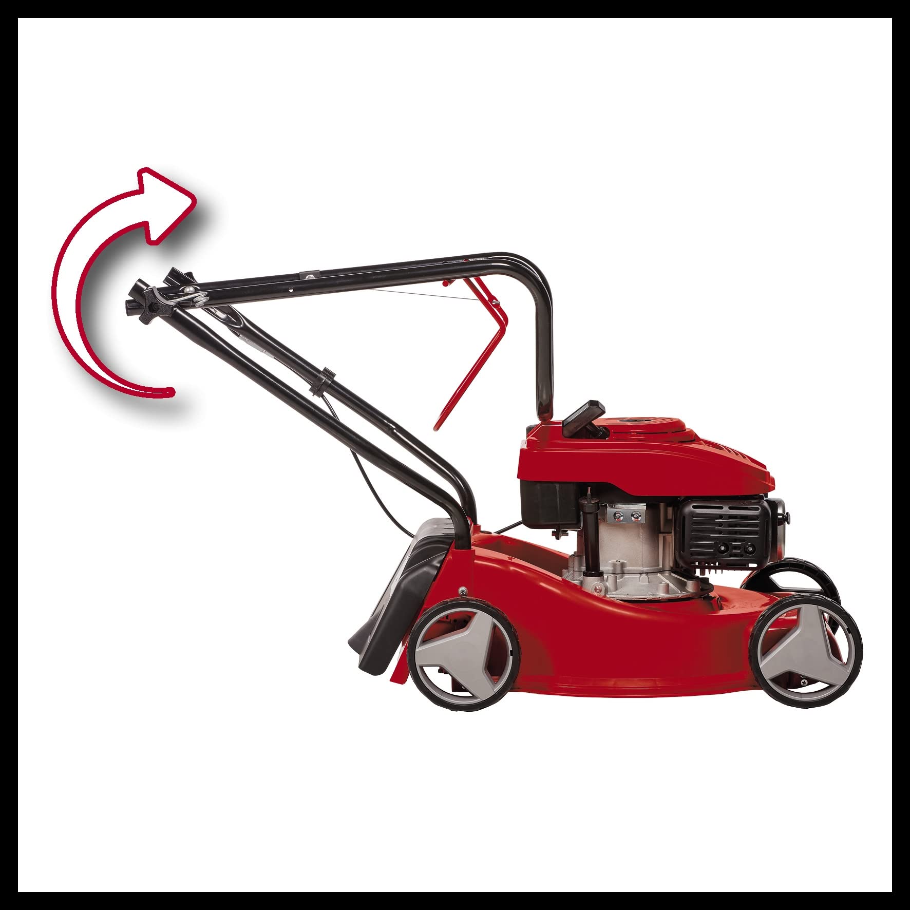 Cortacésped de gasolina Einhell GC-PM 40/2 | 2 kW | 1 cilindro | Motor de 4 tiempos | Cilindrada 132 cm³ | Bolsa de recogida de 45 L con indicador de nivel de llenado