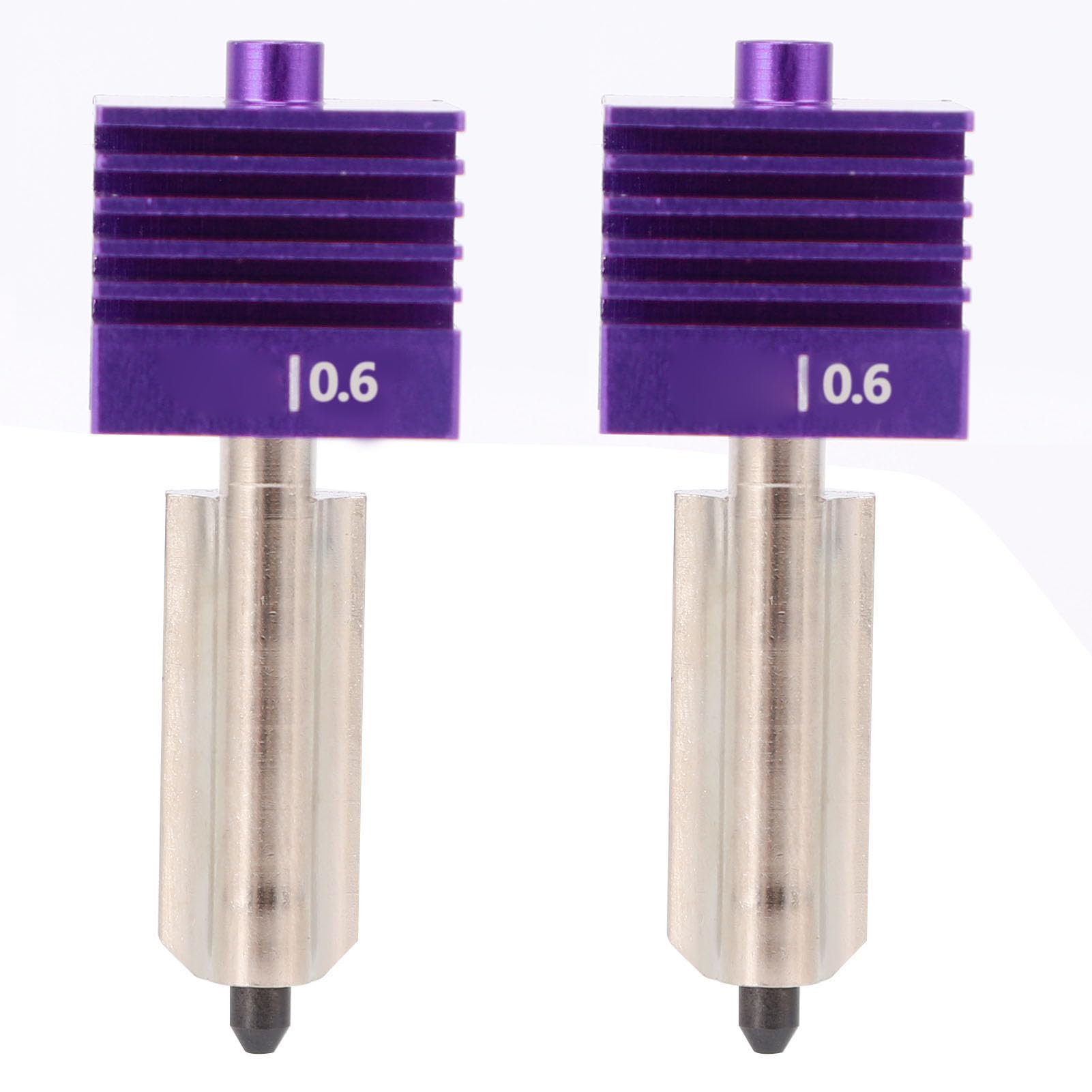 Fabater Boquilla de Acero Endurecido, Hotend de 0,6 Mm con Revestimiento Antiadherente MPVD para Alta Temperatura de 350 °C, Accesorios para Impresora 3D con Acero Endurecido para Laboratorio P2 S