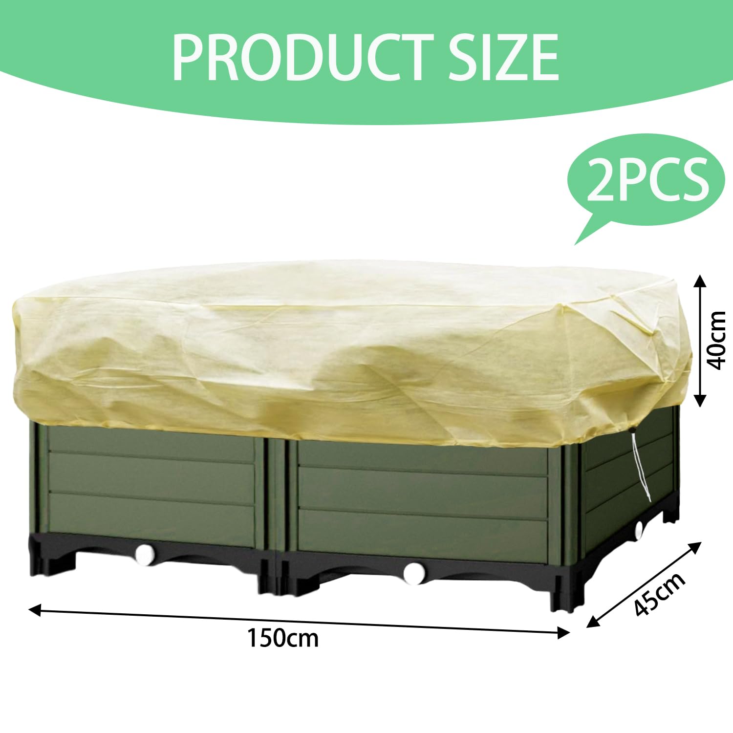2 Pezzi Cappucci Protettivi Per Piante Invernali Antigelo 80x120 Cm - Telo In Tessuto Non Tessuto Con Coulisse Per Agrumi, Limoni E Arbusti