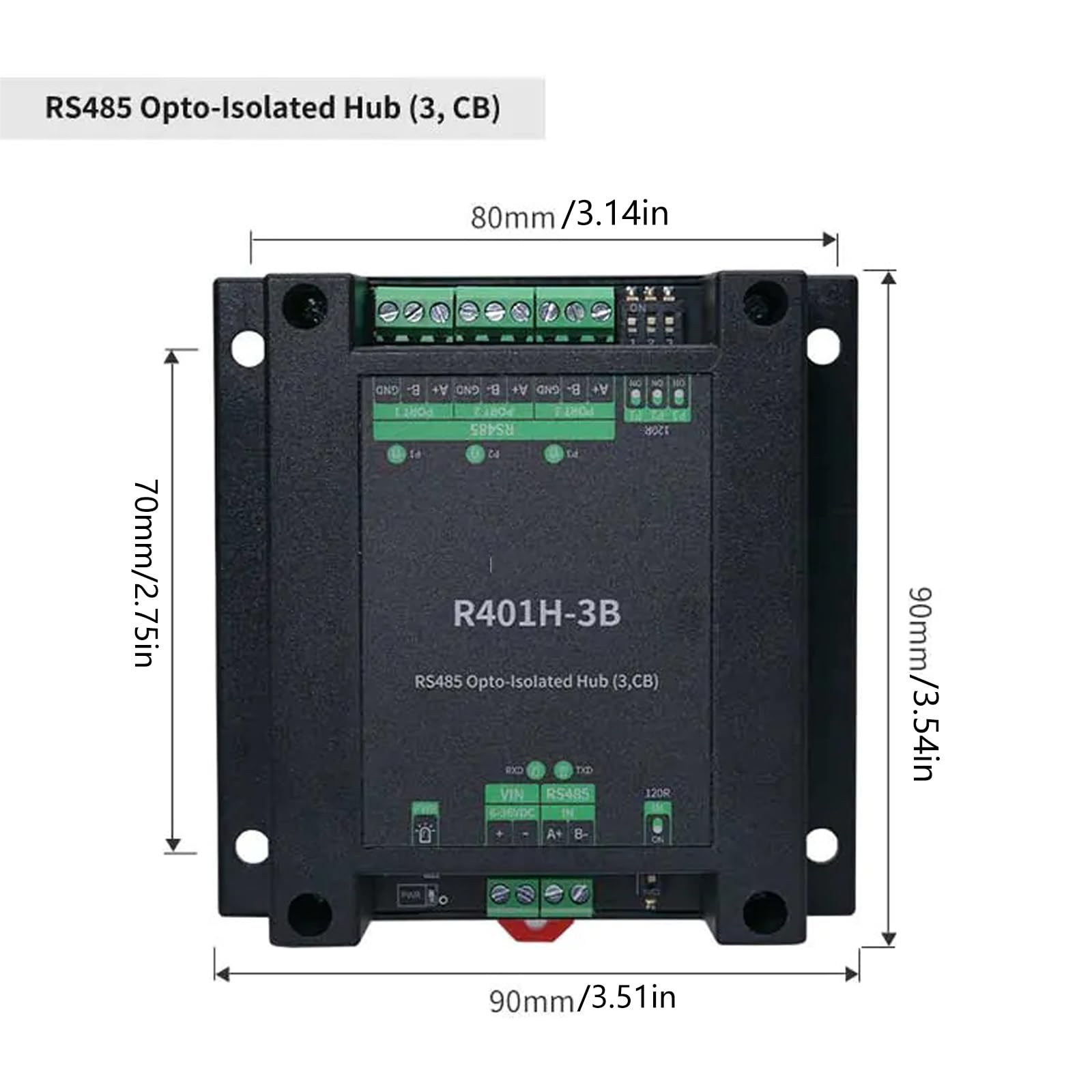 ordinarYone Hub seriale RS485 isolato otticamente Configurazione porte multiple e mezzo operativo per scambio sicuro di dati