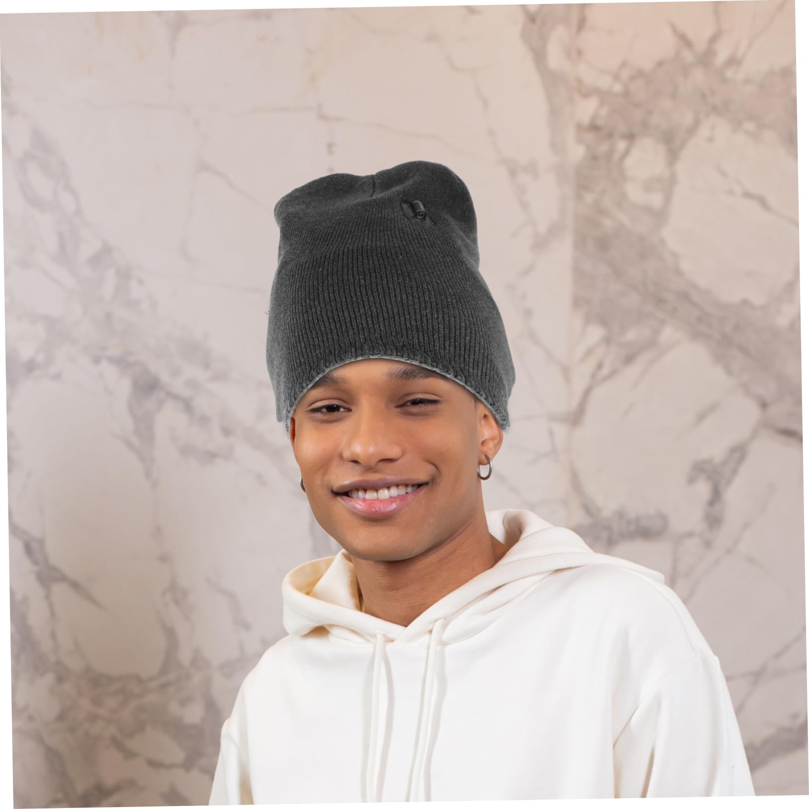 Sombrero Calentado Tapa Gorros Divertido Sombrero De Cubo Gracioso Hombres Pescador s Gorro Absorbente De Sudor Gorro Caliente Tejido Grey