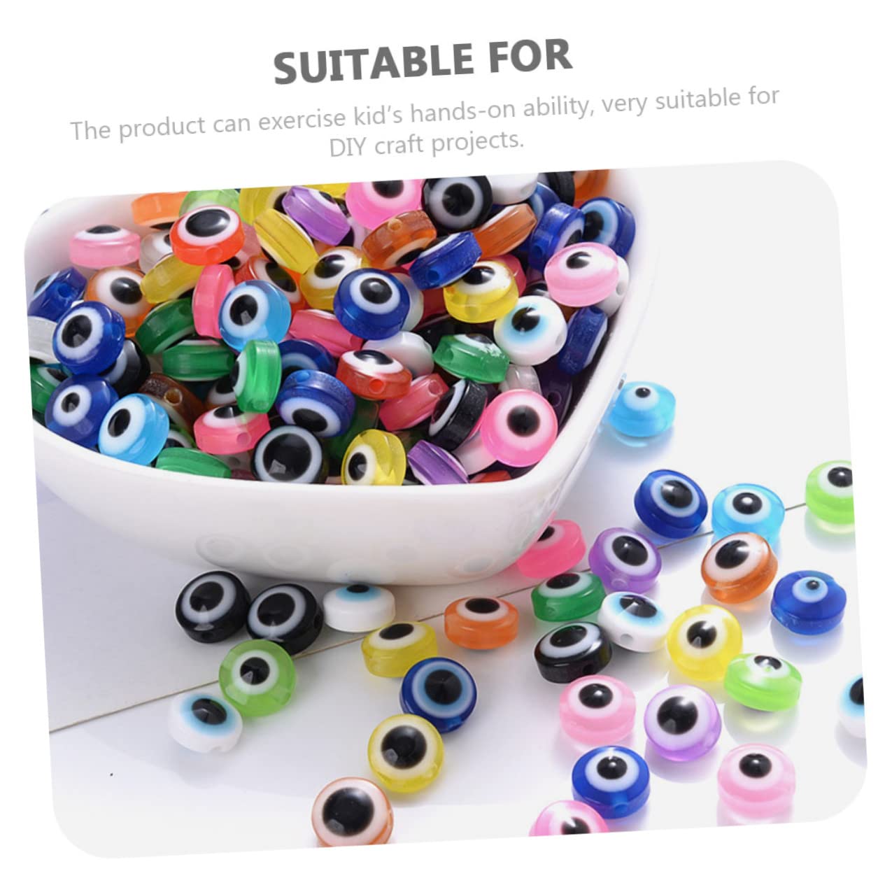 DIYEAH 5 Kisten Perle des Teufelsauges bastelset schmuck herstellen geschenkeidee necklace Anhänger Telefon-Charm-Perlen handwerkliche Herstellung von Perlen kreative Harzperlen