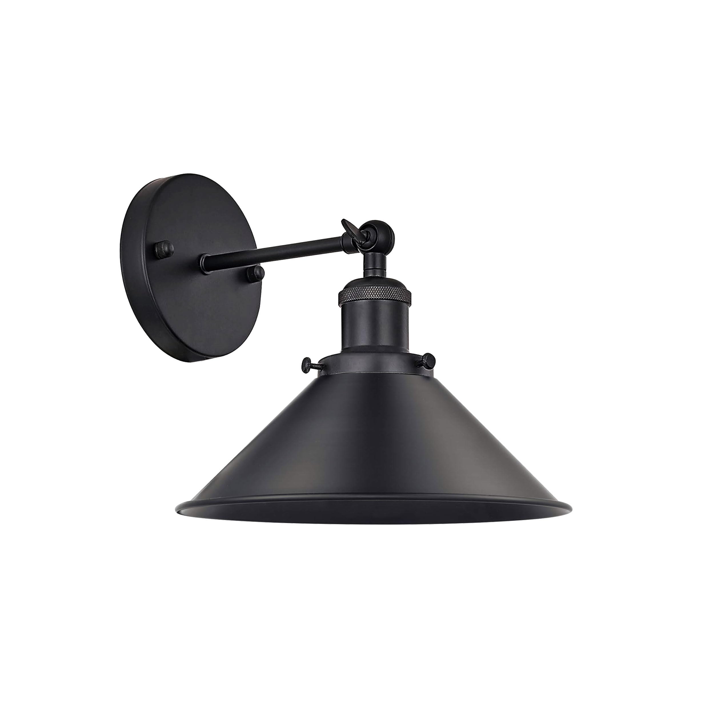 LEDSone IIndustrial Wall Light, Vintage Black Wall Sconce Adjustable Antique Wall Lighting E27 for Restaurants Galleries Aisle Kitchen Bedroom