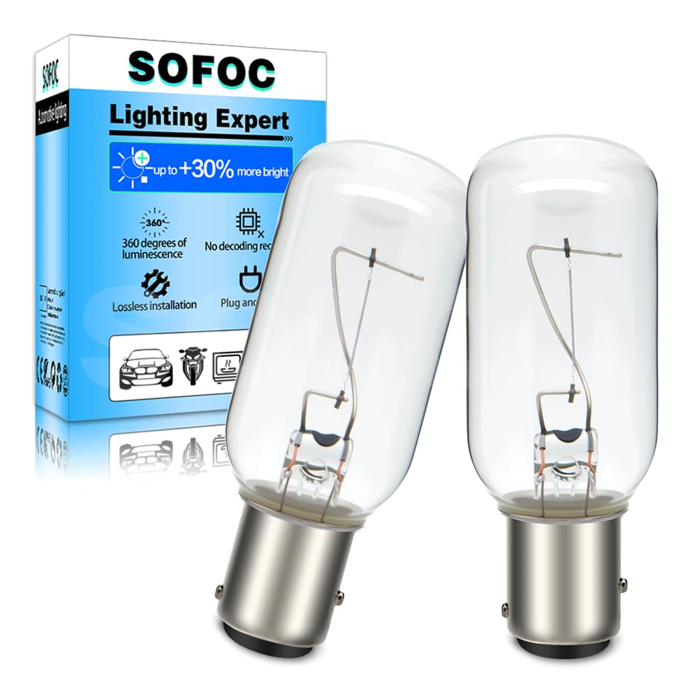 SOFOC T25 1157 Bulb BAY15D 12V 25W 500LM Warm White for Boat Cabin Deck Navigation Light RV Camper Ceiling Lamp 790420 2Pcs