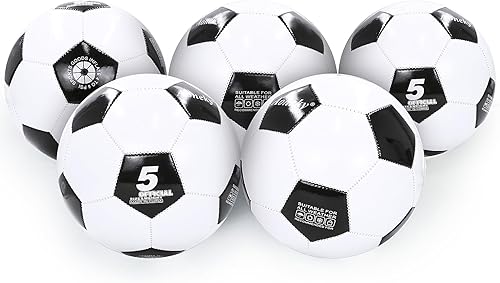 Miniatura 1 de Aoneky Balón de fútbol tradicional de tamaño 5 para adultos, se envía desinflado, bomba incluida