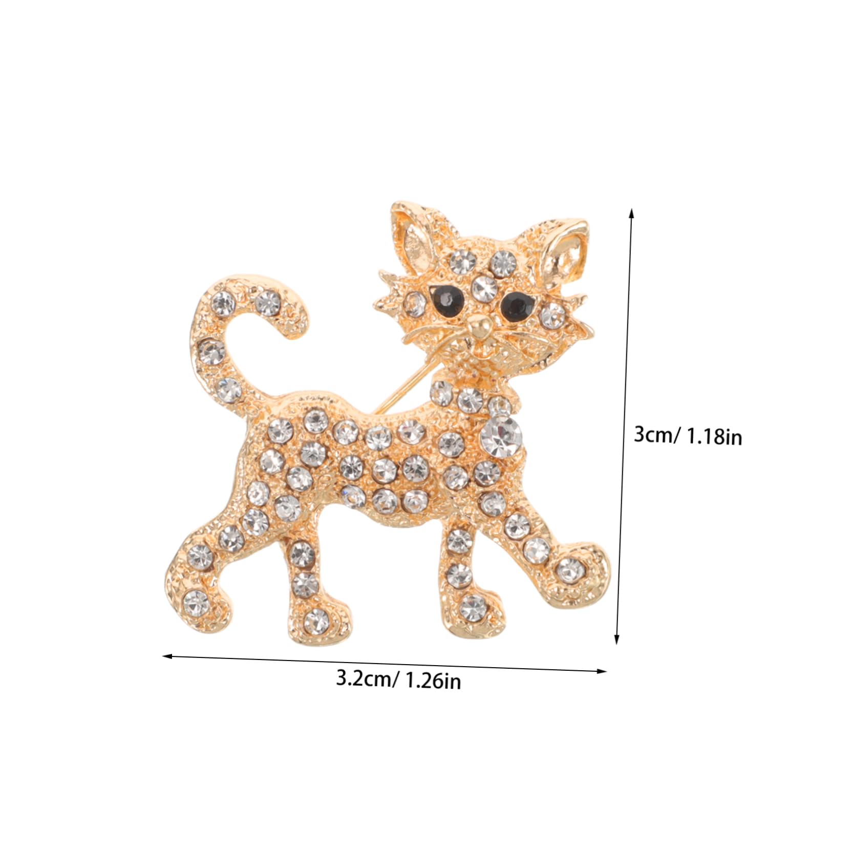 Broches de Moda con Forma de Gato, Lindos, con Diamantes de imitación, Accesorios para Bolsos y Solapas de Animales adorables para Mujeres.