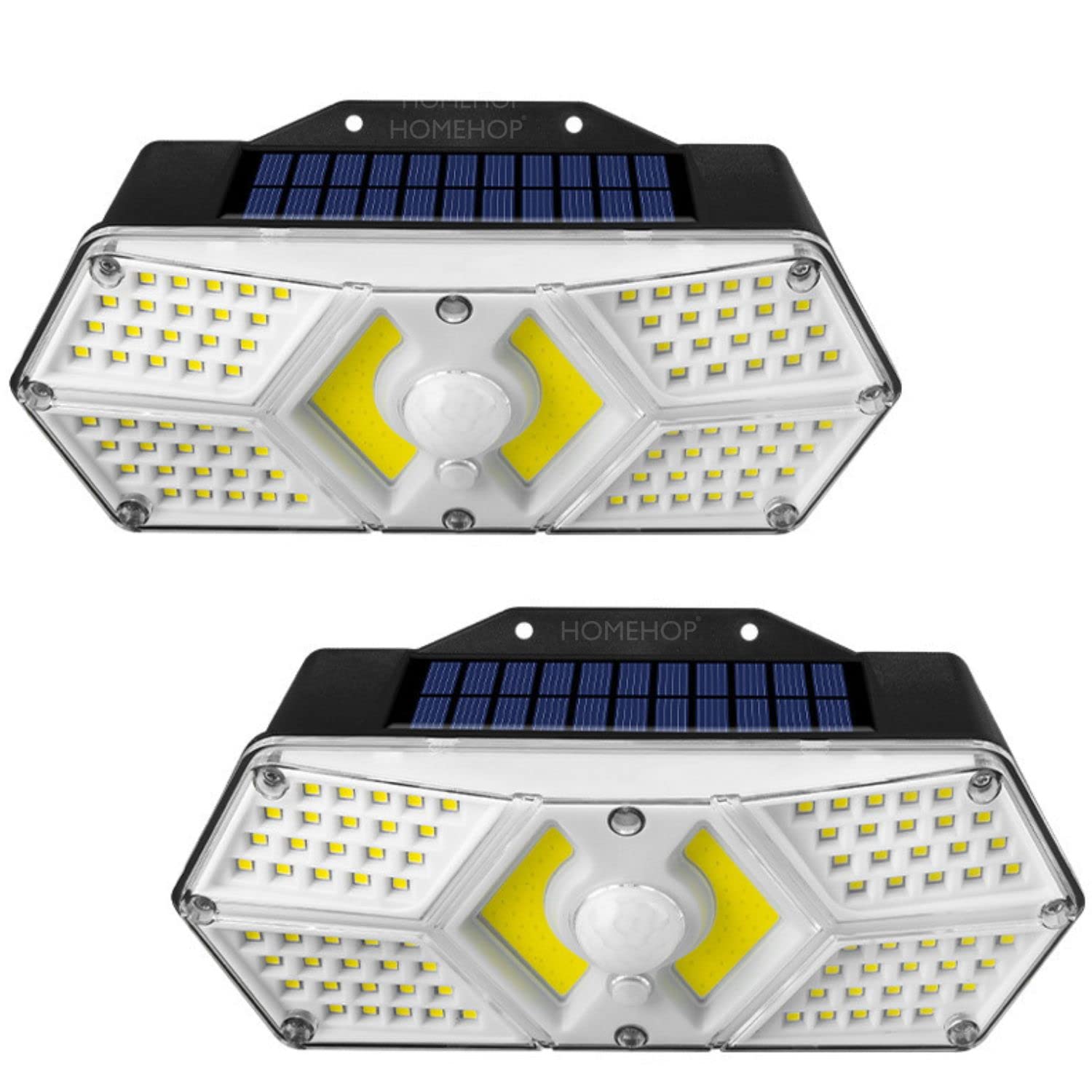 Homehop Solar Lights Outdoor Waterproof, 124 Led with Motion Sensor, Wireless, PIR Automatic Security Night Lamp for Wall, Indoor,Balcony,and Homedecor(Cool White, ABS, Combo Pack of 2) (B0BK1BPB3Z) Amazon Price History, Amazon Price Tracker