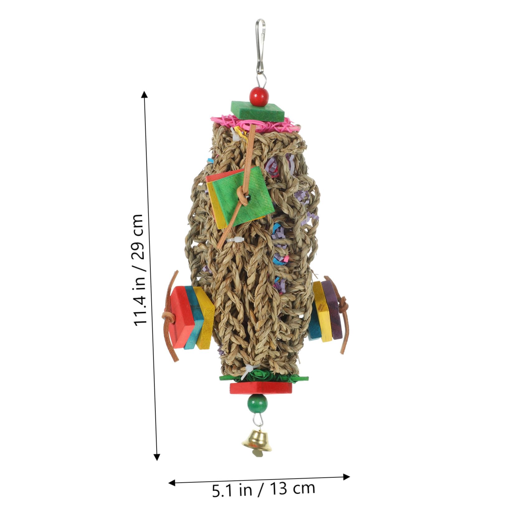Toyvian Parrot Swing Chew Lovely Cage Hanging for Birds and Biting Plaything for Parrots Cockatiels and Budgies Keeps Birds Entertained and Active