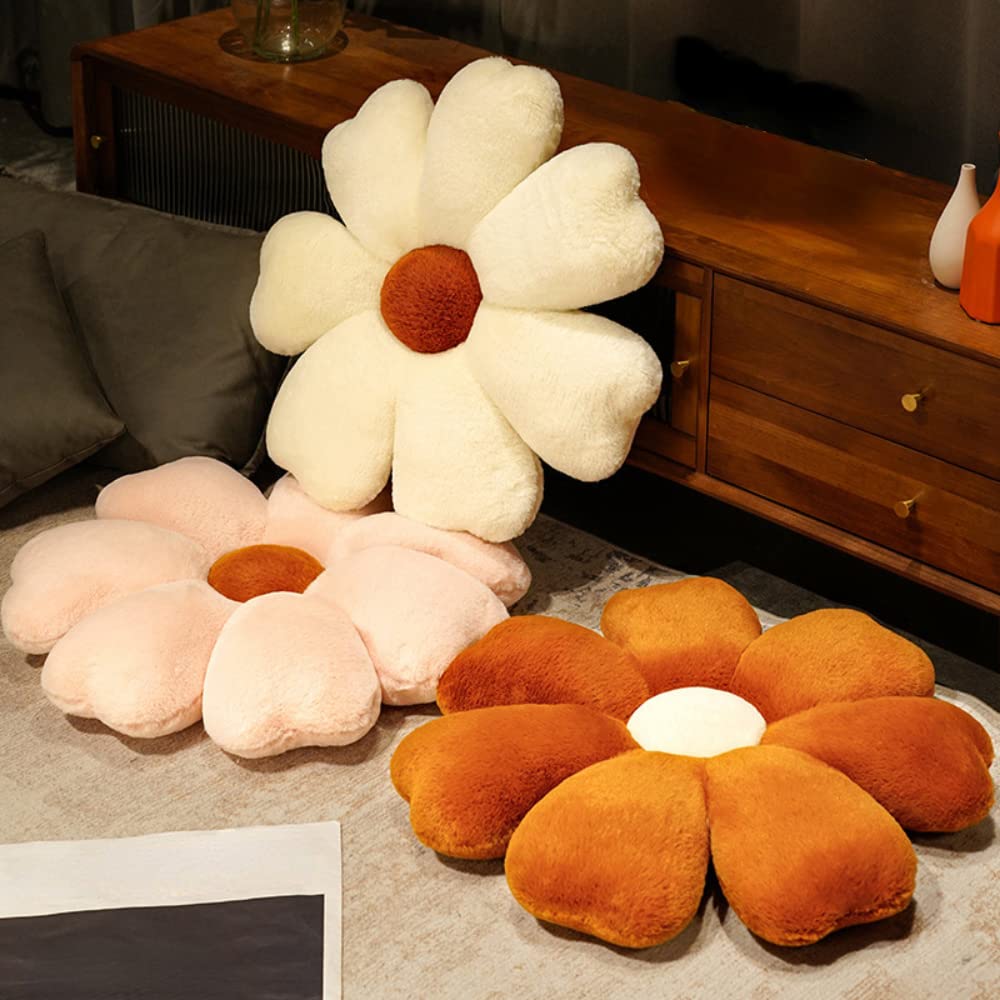 クリーム色のソファと花型クッション 1/2/3/4人掛け 家具・インテリア クリーム色のソファと花型