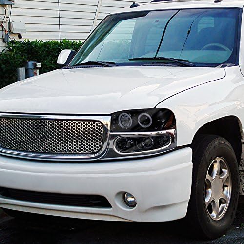 Spec-D Tuning 2LHP-DEN00G-TM Yukon Denali Xl Dual Halo Projector Glossy Black Housing Headlights