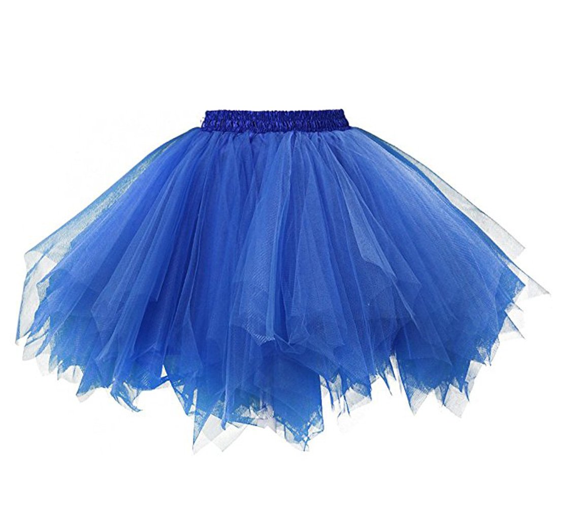 Womens Tutu Costume Adult Party Dance Tulle Skirt Short Fluffy Petticoat