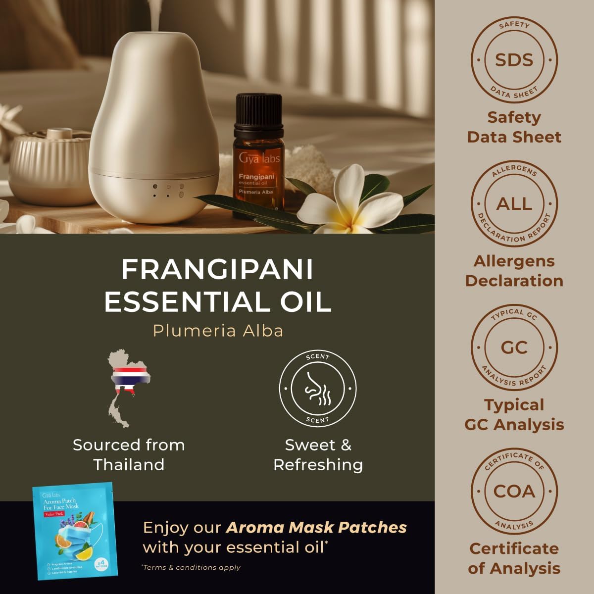 Gya Labs Frangipani Essential Oil - 0.34 Fl Oz - for Hair, Skin, Diffuser, Aromatherapy & DIY Candle Making Scent - Image 6